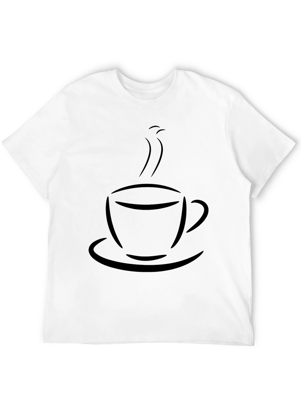 Coffee Cup Graphic T-Shirt - Solid Black Tee
