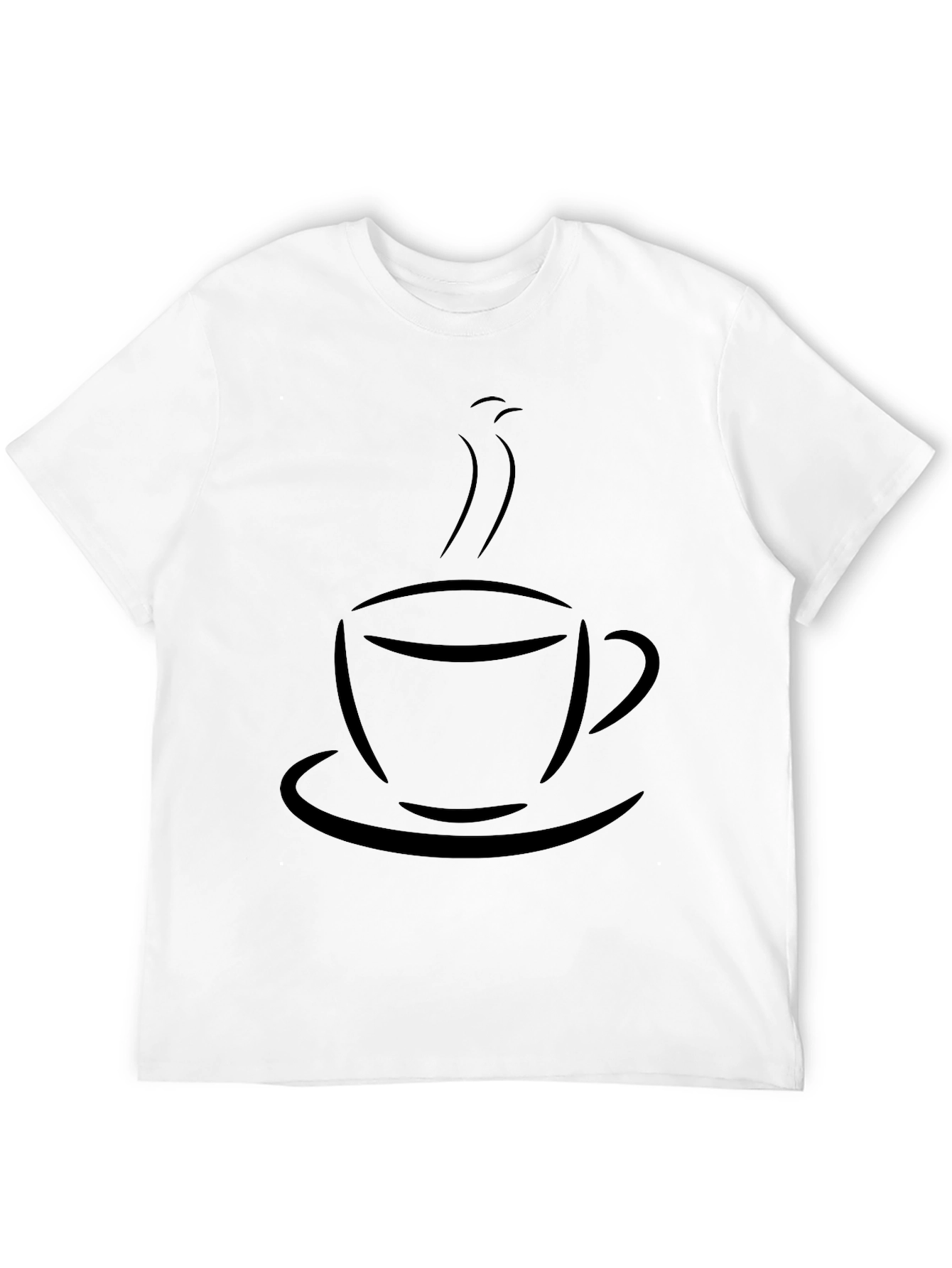 Coffee Cup Graphic T-Shirt - Solid Black Tee