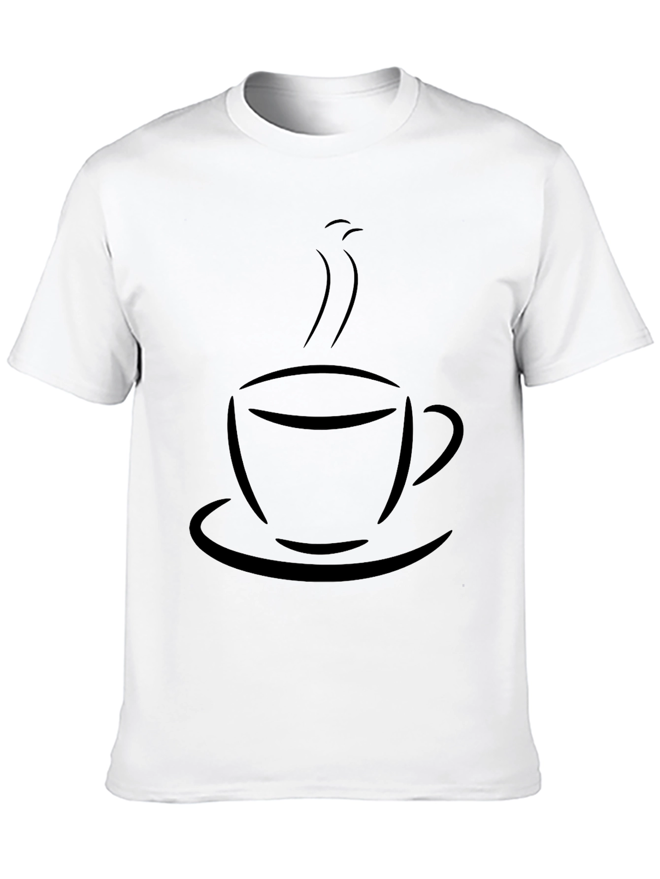 Coffee Cup Graphic T-Shirt - Solid Black Tee