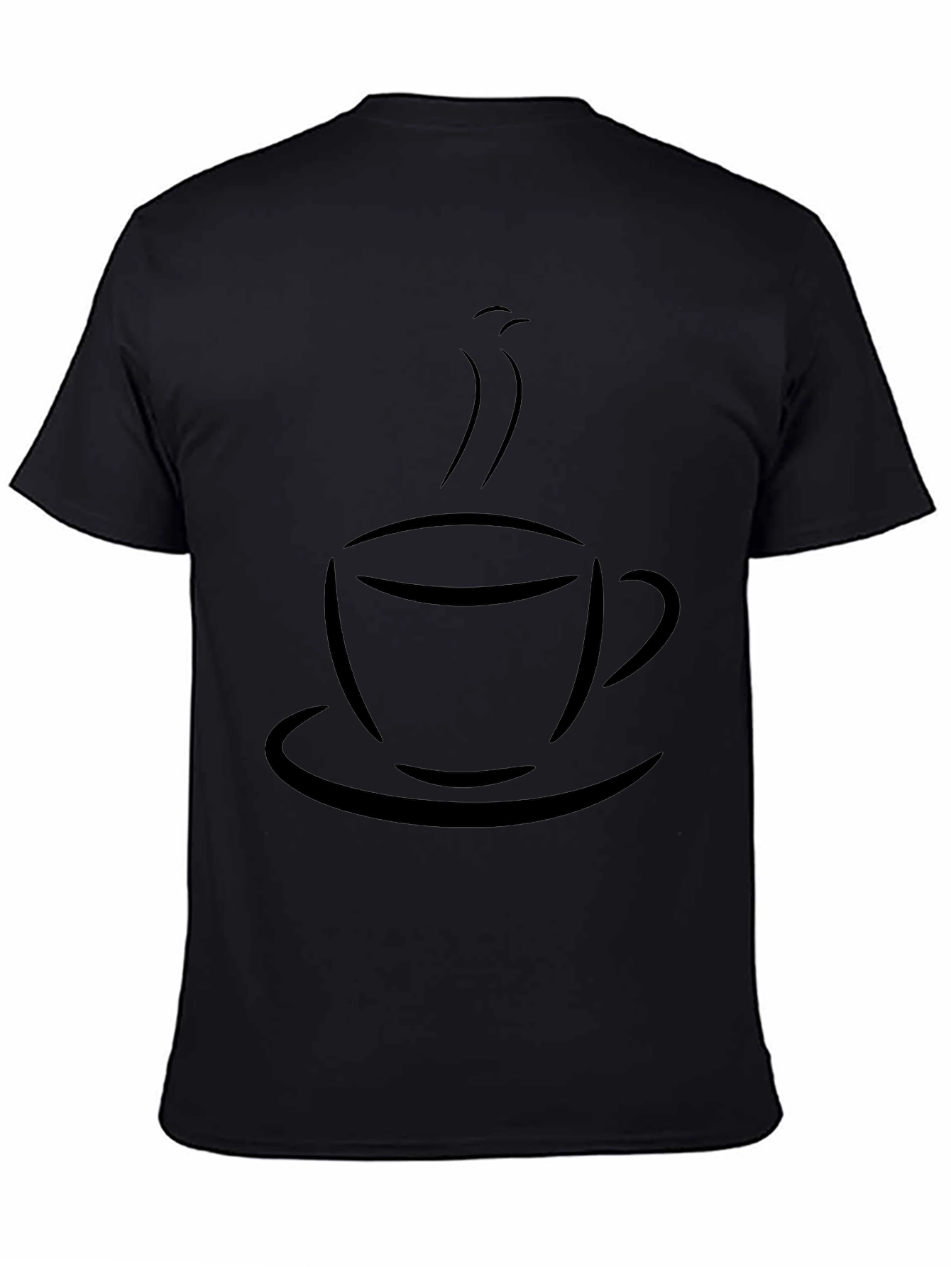 Coffee Cup Graphic T-Shirt - Solid Black Tee