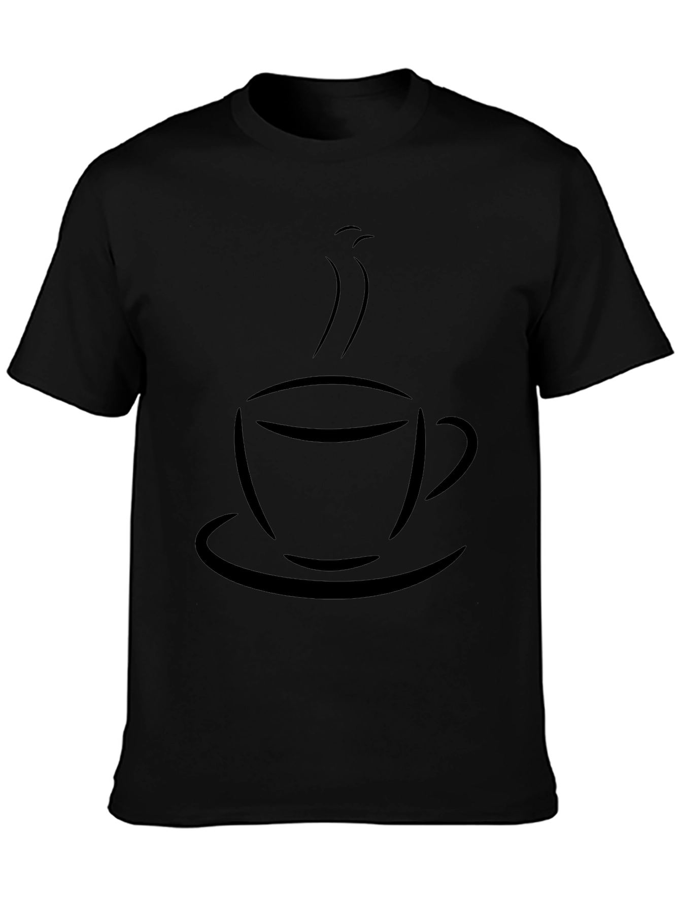 Coffee Cup Graphic T-Shirt - Solid Black Tee