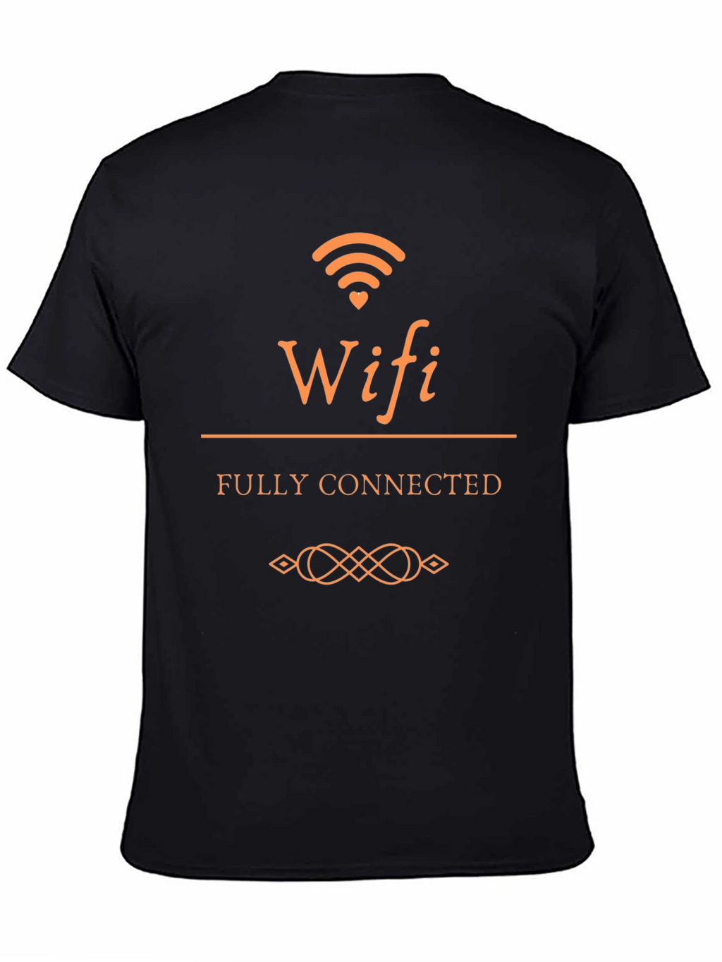 Wifi Fully Connected Black T-Shirt