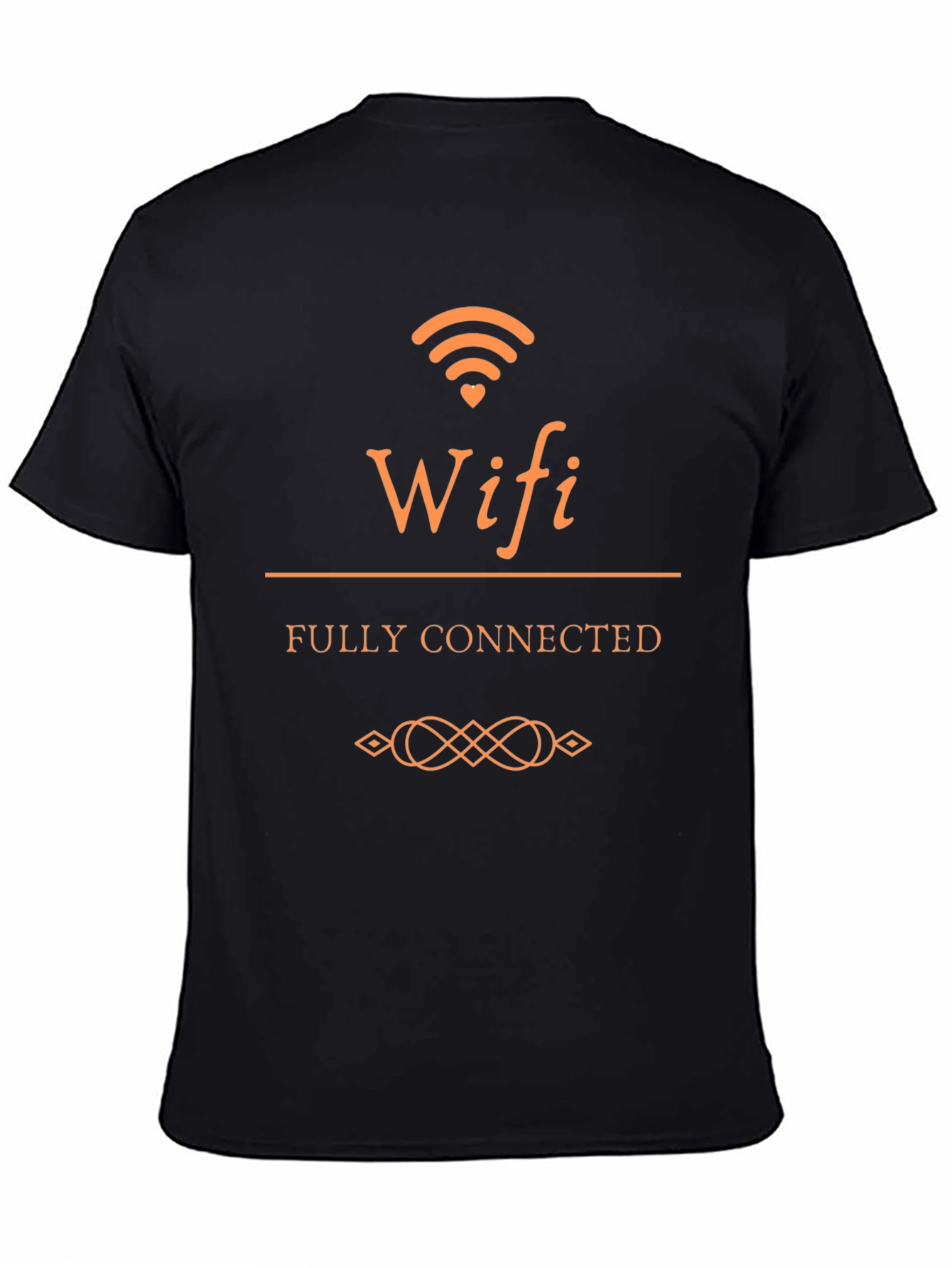 Wifi Fully Connected Black T-Shirt