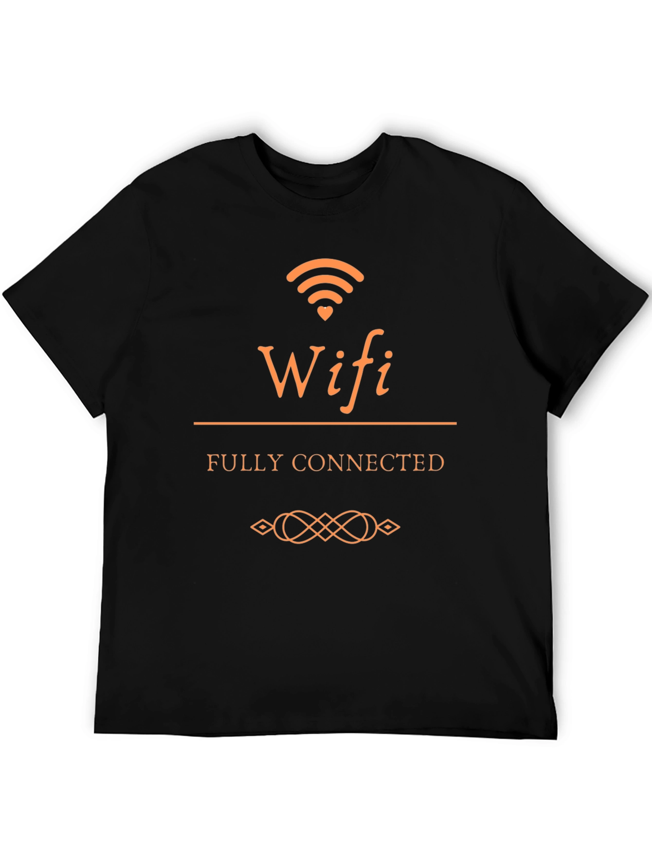 Wifi Fully Connected Black T-Shirt