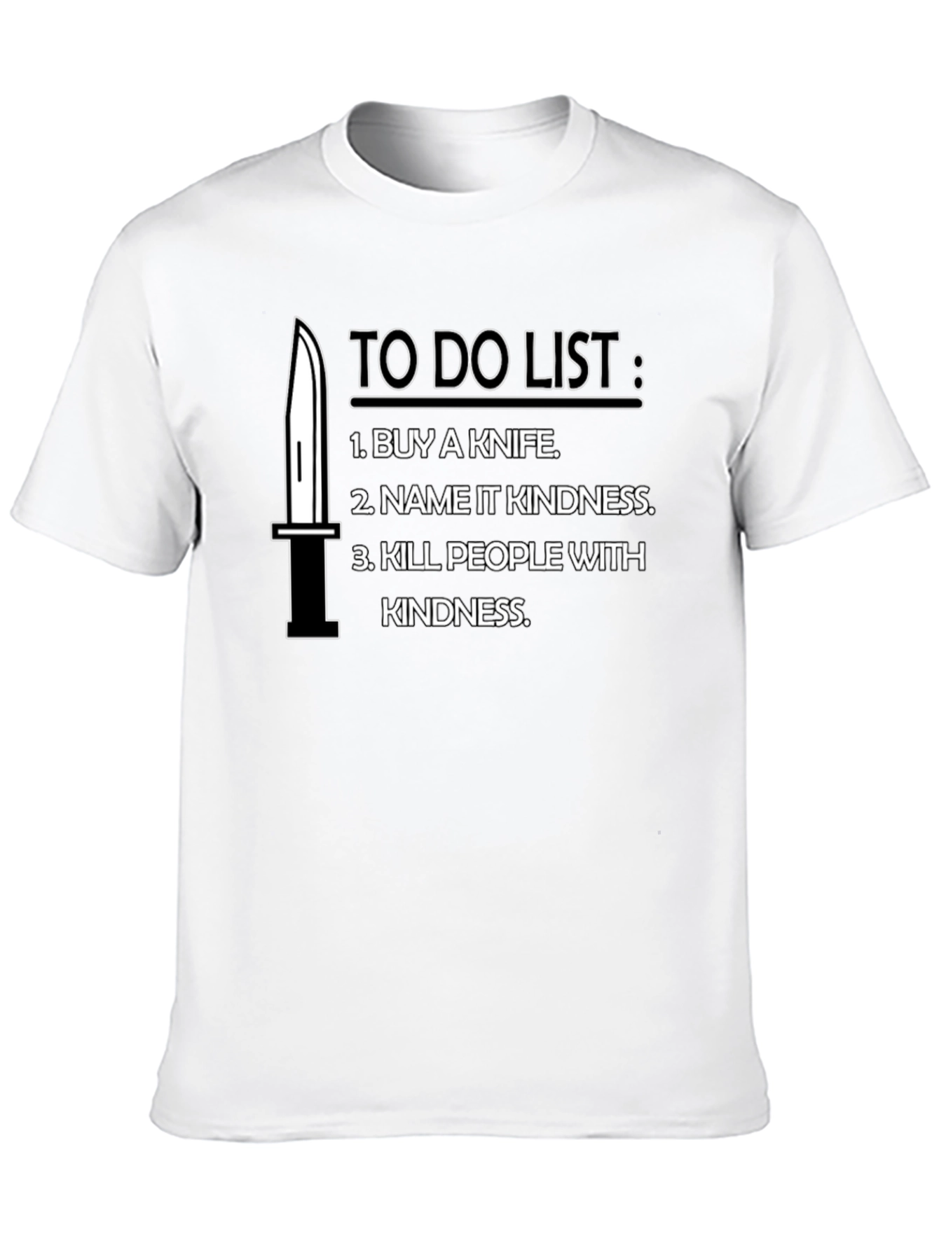 Humorous To-Do List Black T-Shirt