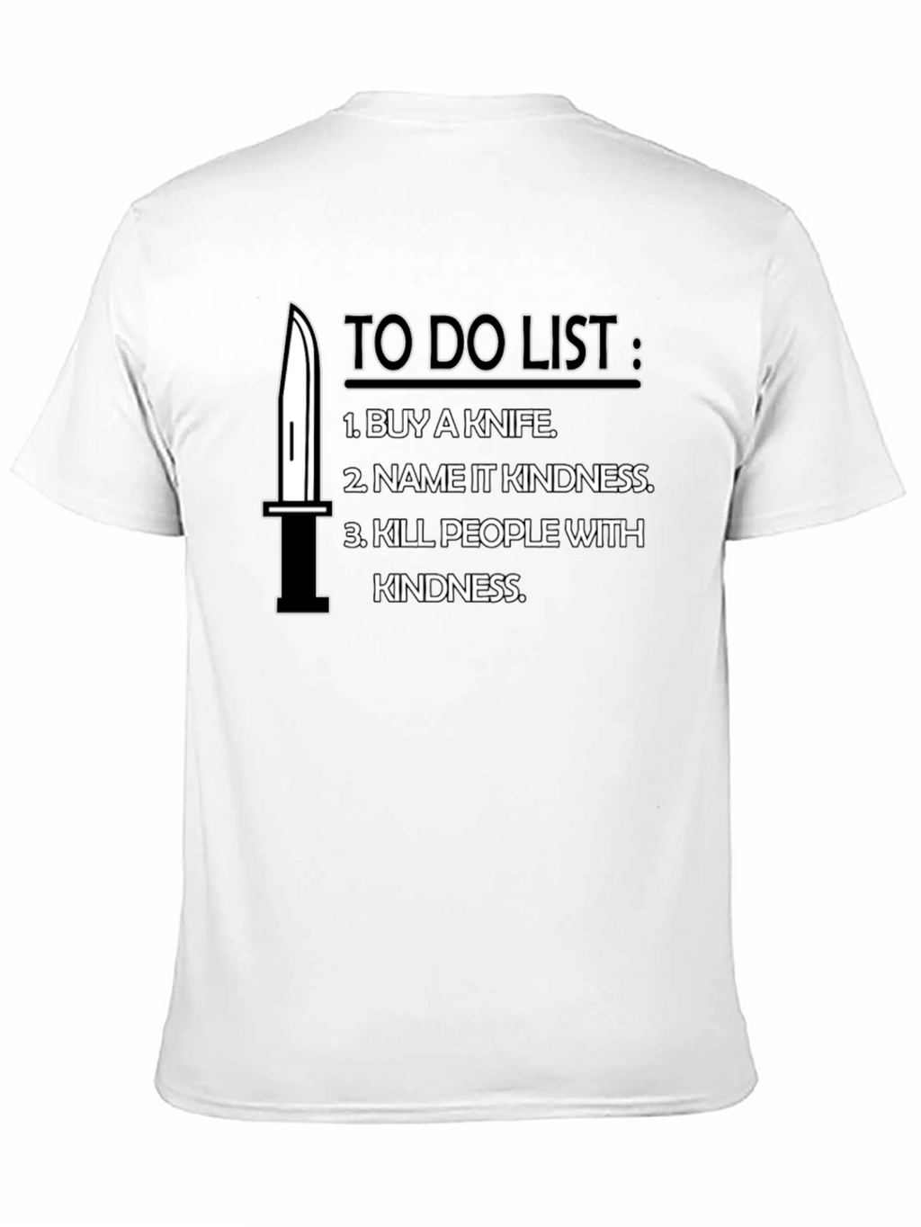 Humorous To-Do List Black T-Shirt