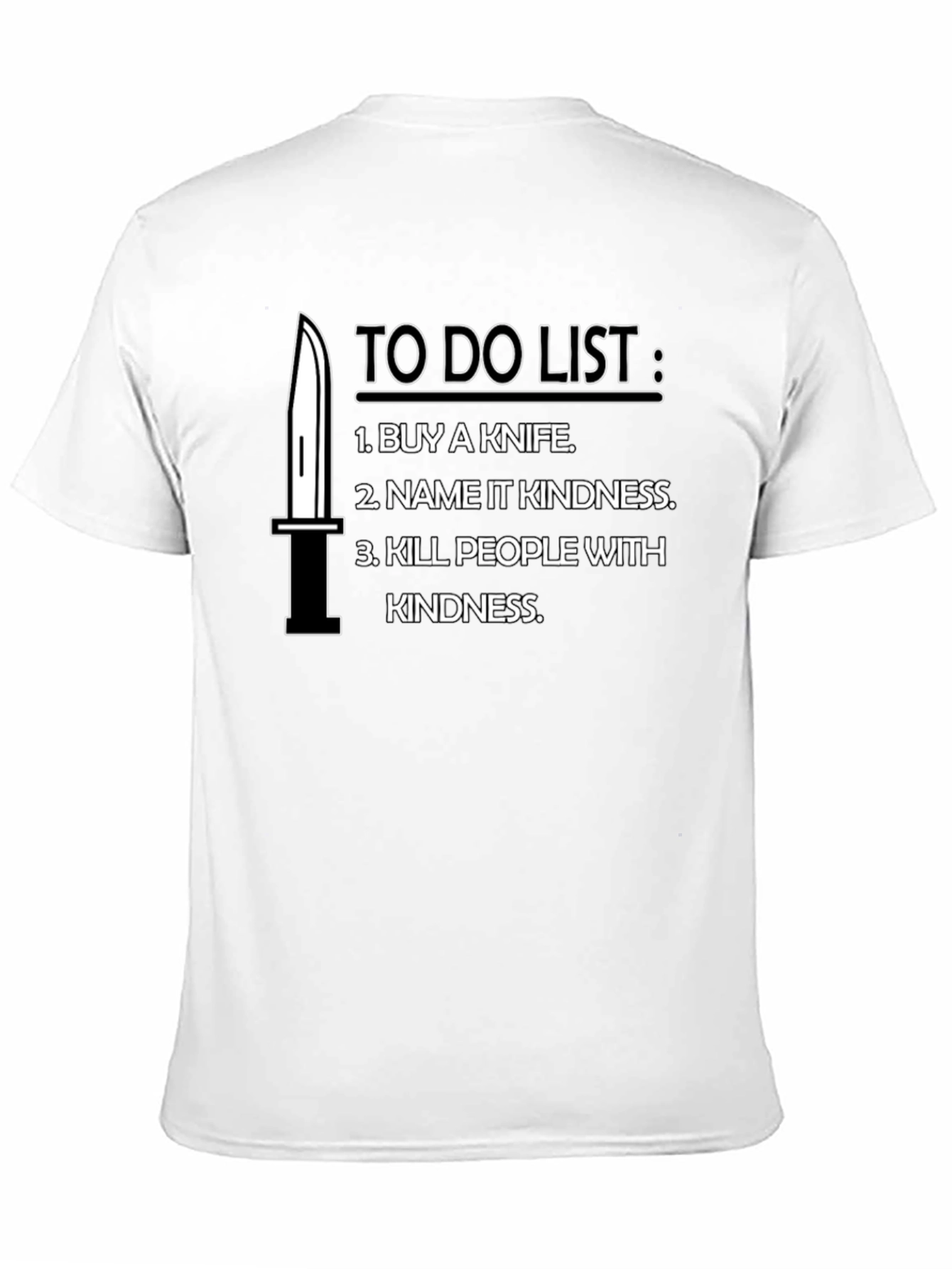 Humorous To-Do List Black T-Shirt