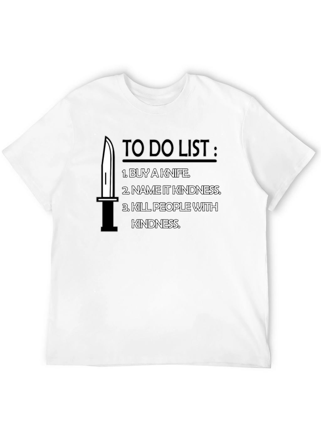 Humorous To-Do List Black T-Shirt