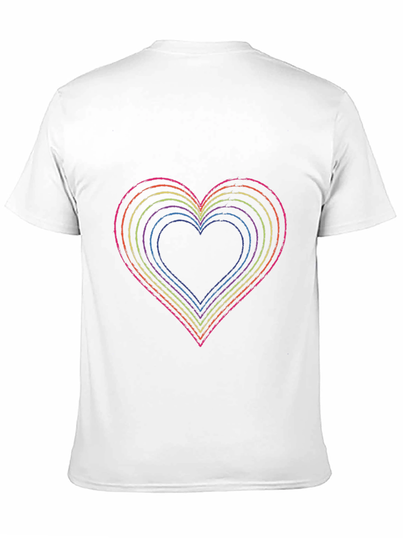 Rainbow Heart Graphic Black T-Shirt