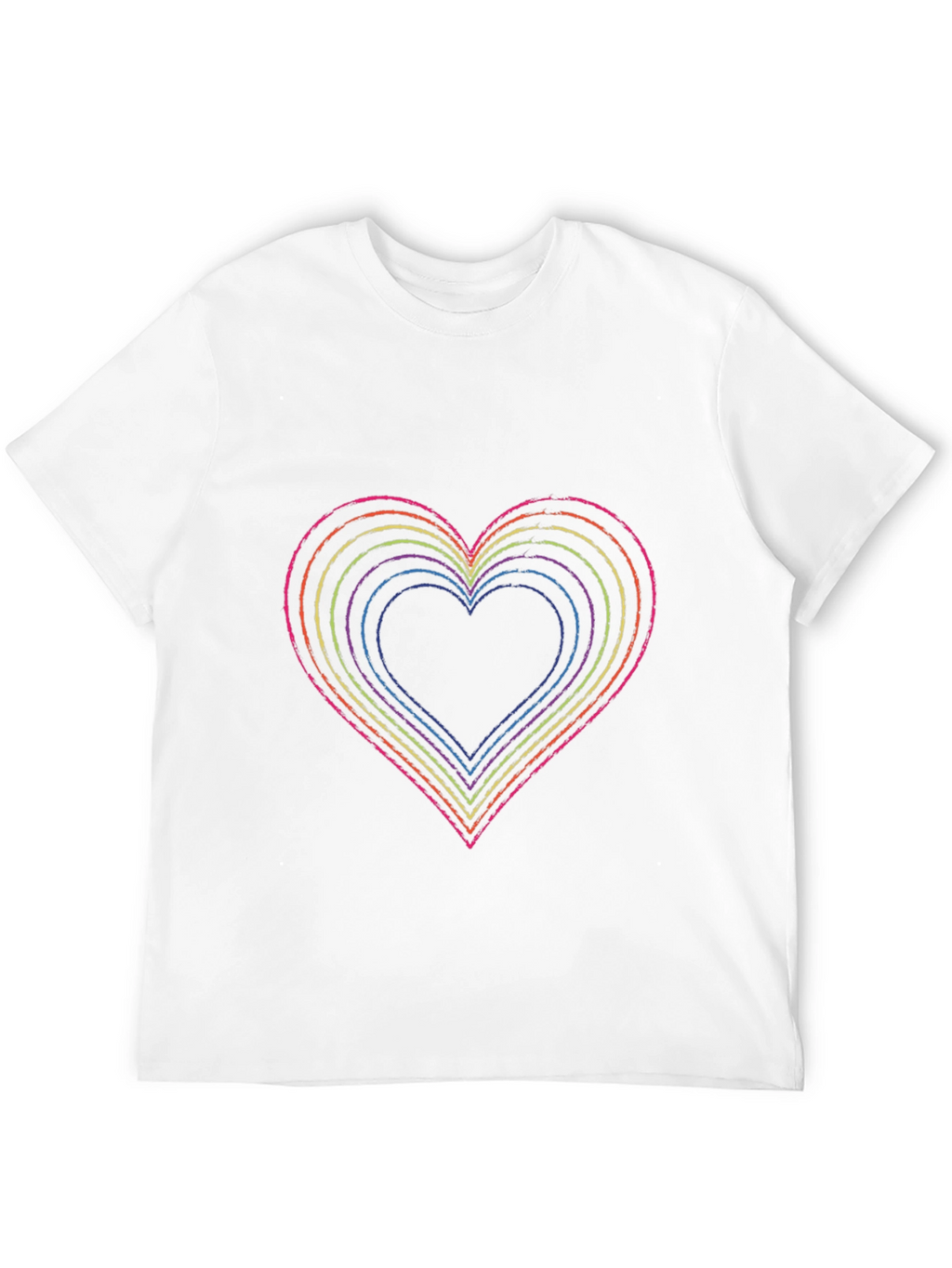 Rainbow Heart Graphic Black T-Shirt