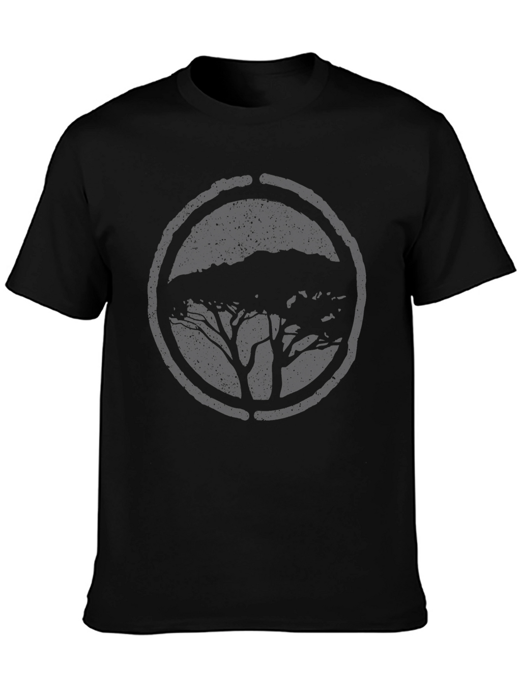 Nature Tree Graphic Tee - Black