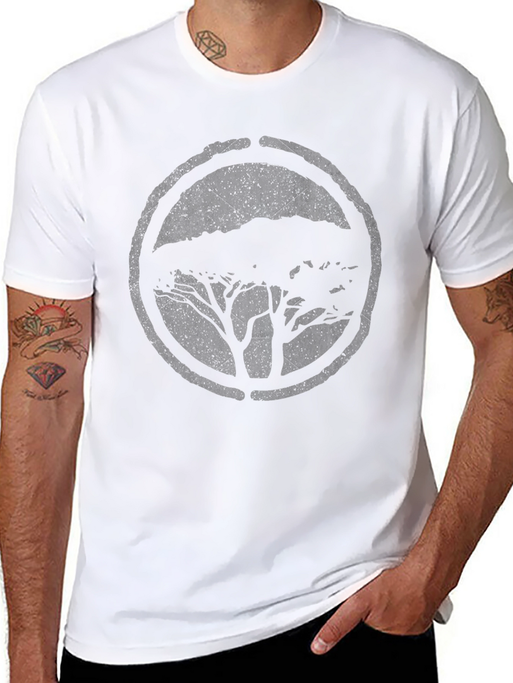 Nature Tree Graphic Tee - Black