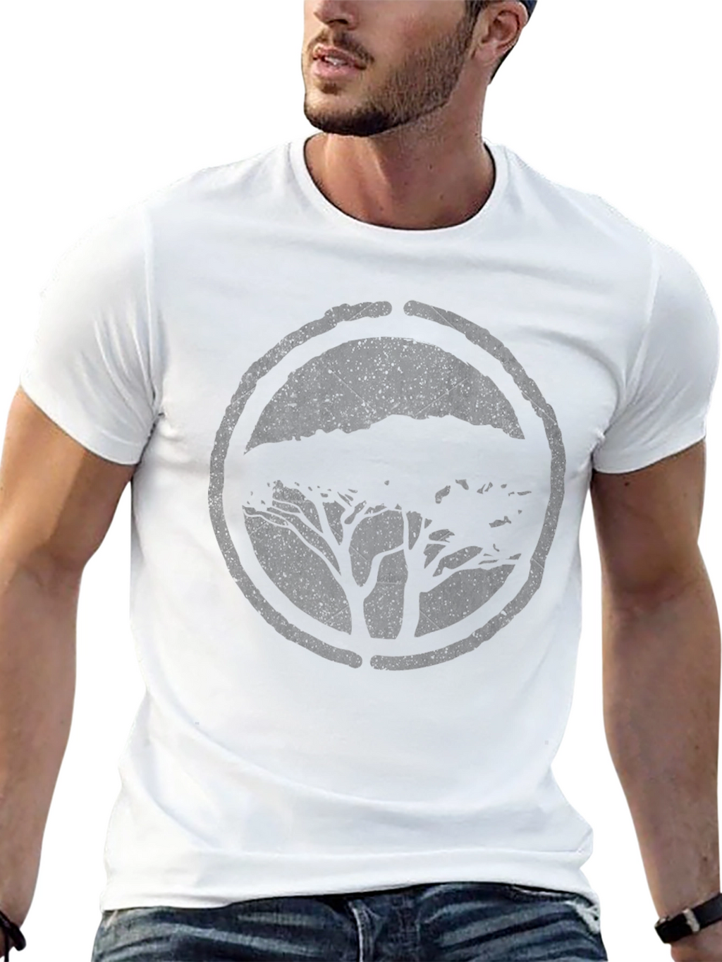 Nature Tree Graphic Tee - Black