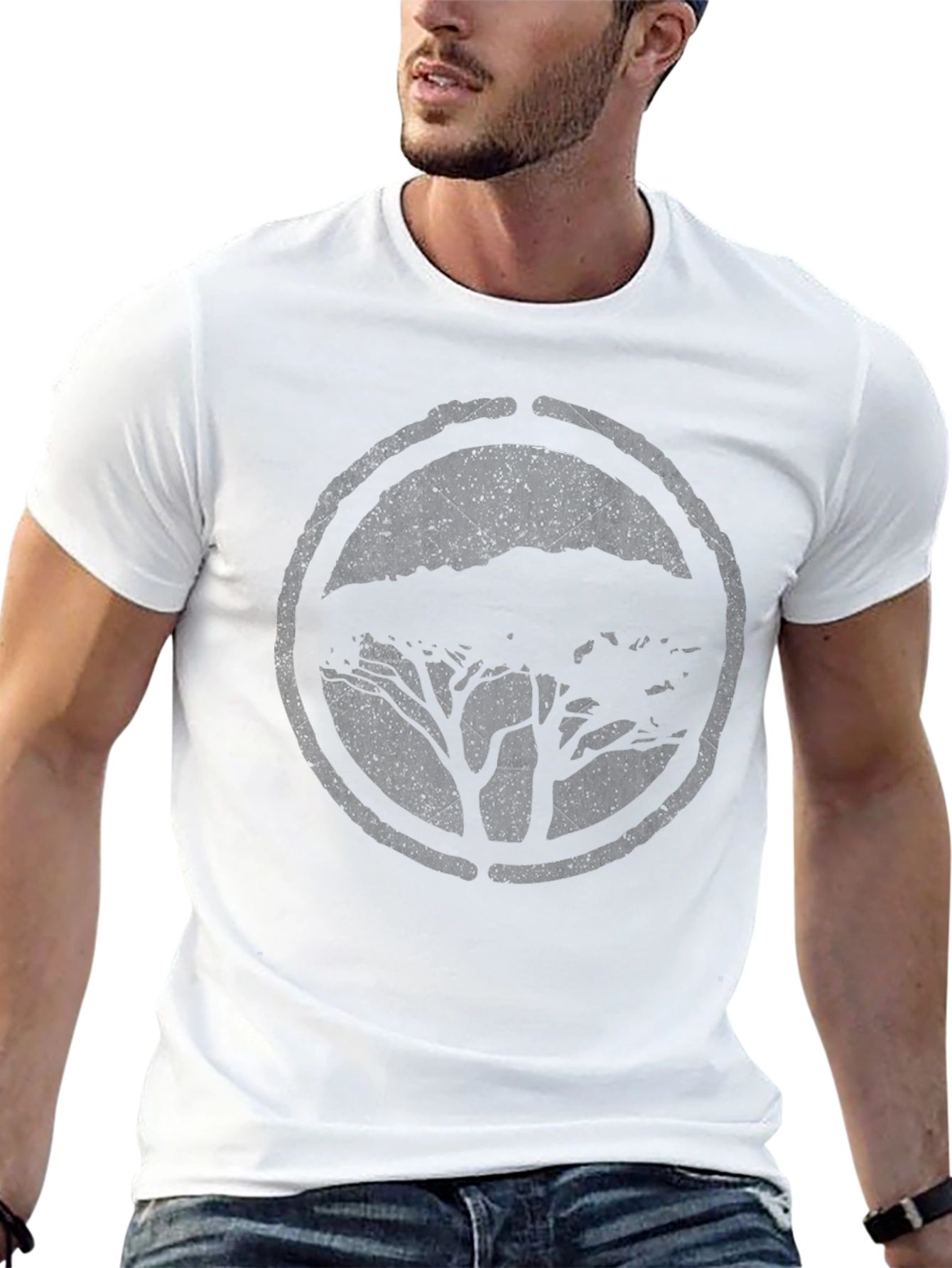 Nature Tree Graphic Tee - Black
