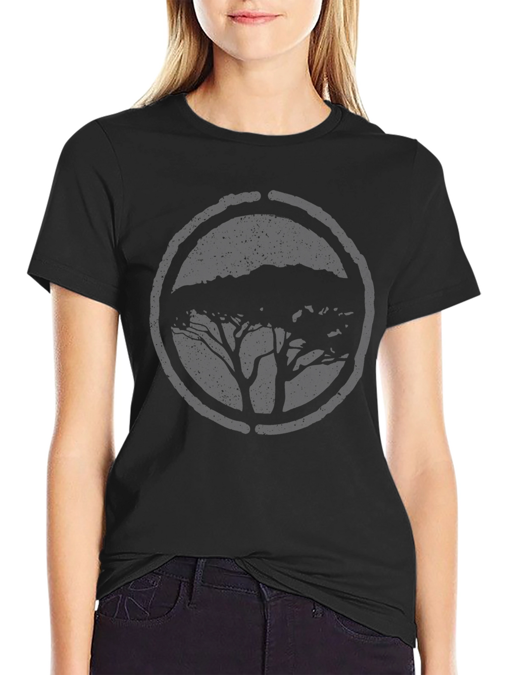 Nature Tree Graphic Tee - Black
