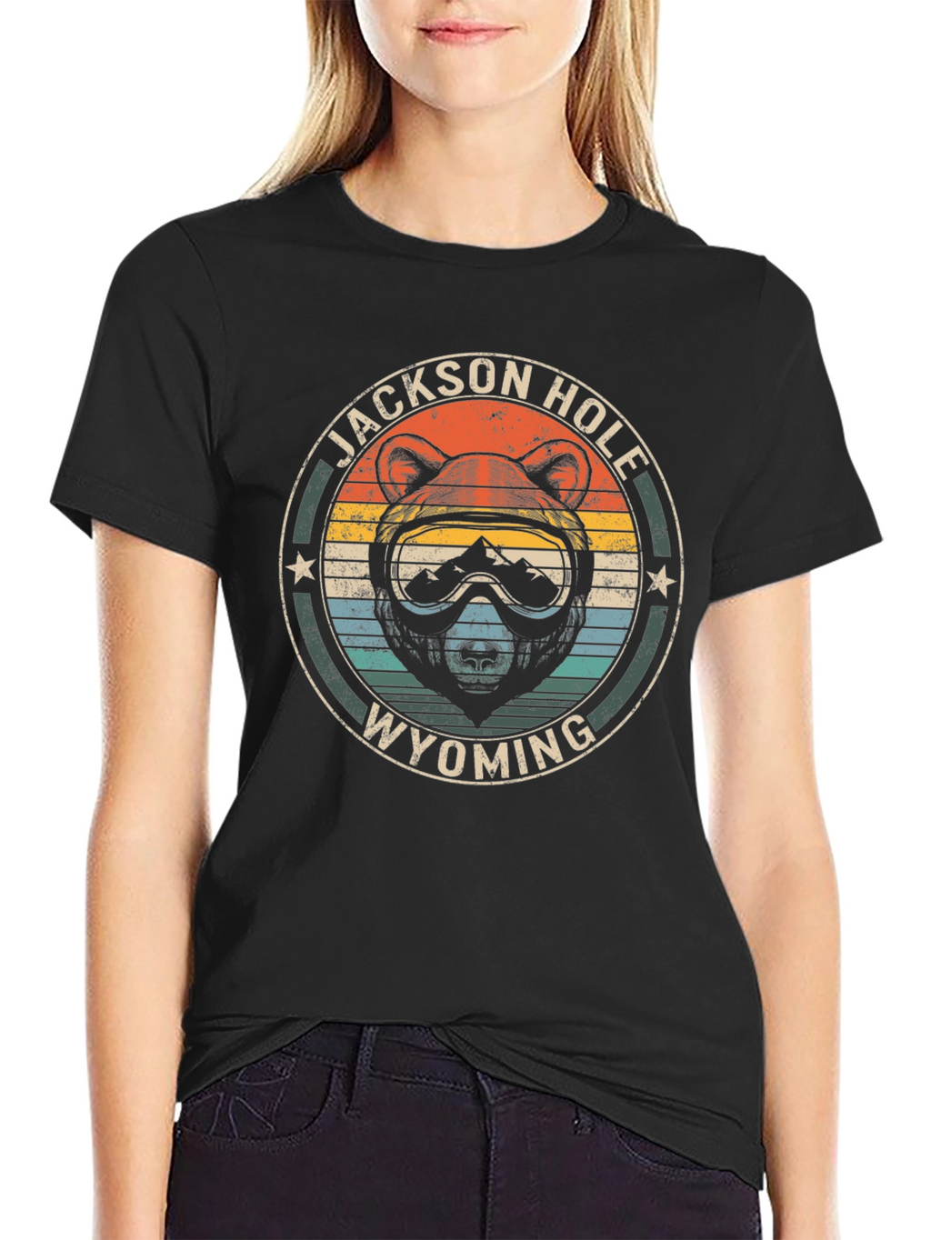 Jackson Hole Wyoming Bear Graphic Tee