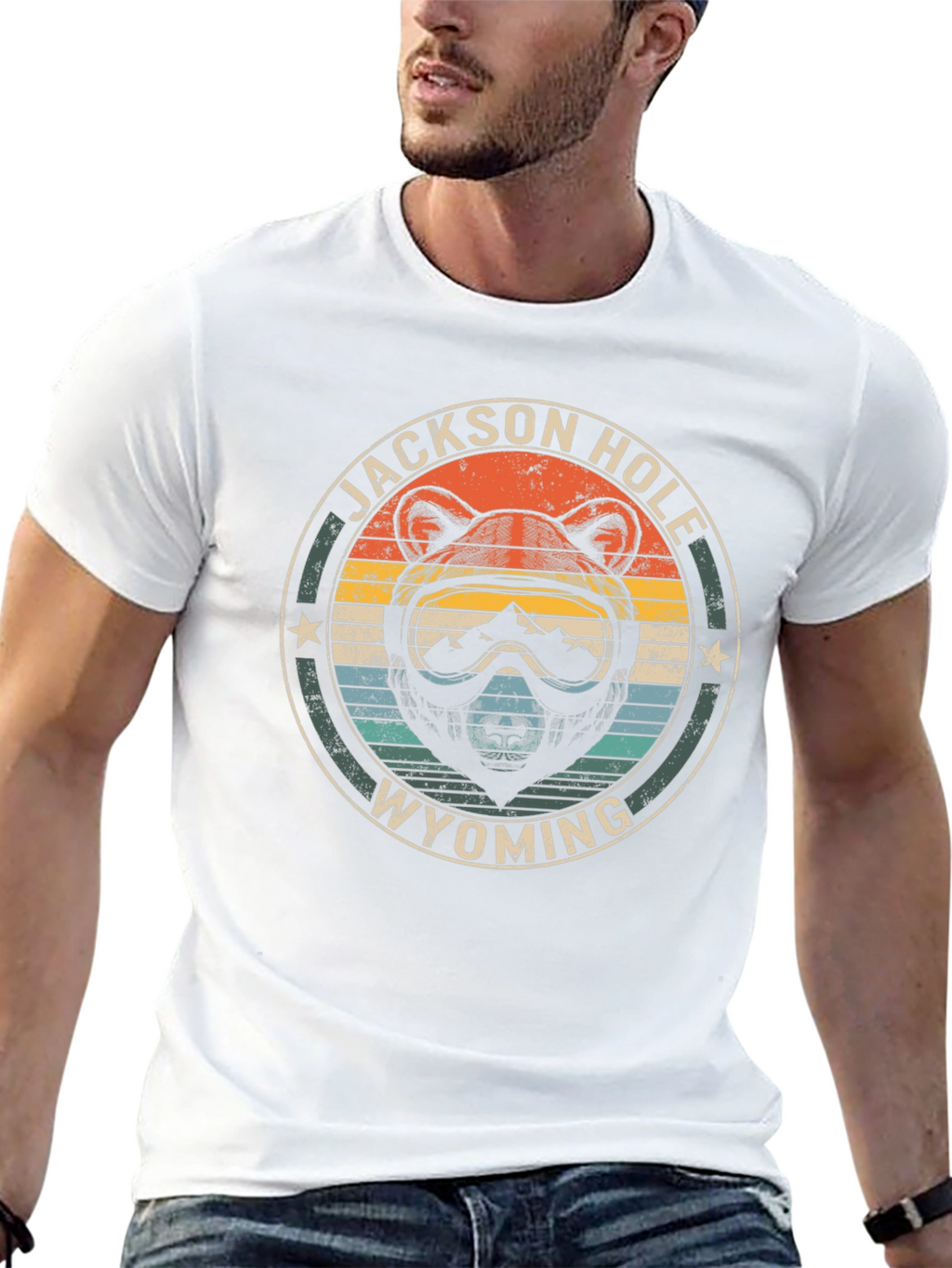 Jackson Hole Wyoming Bear Graphic Tee