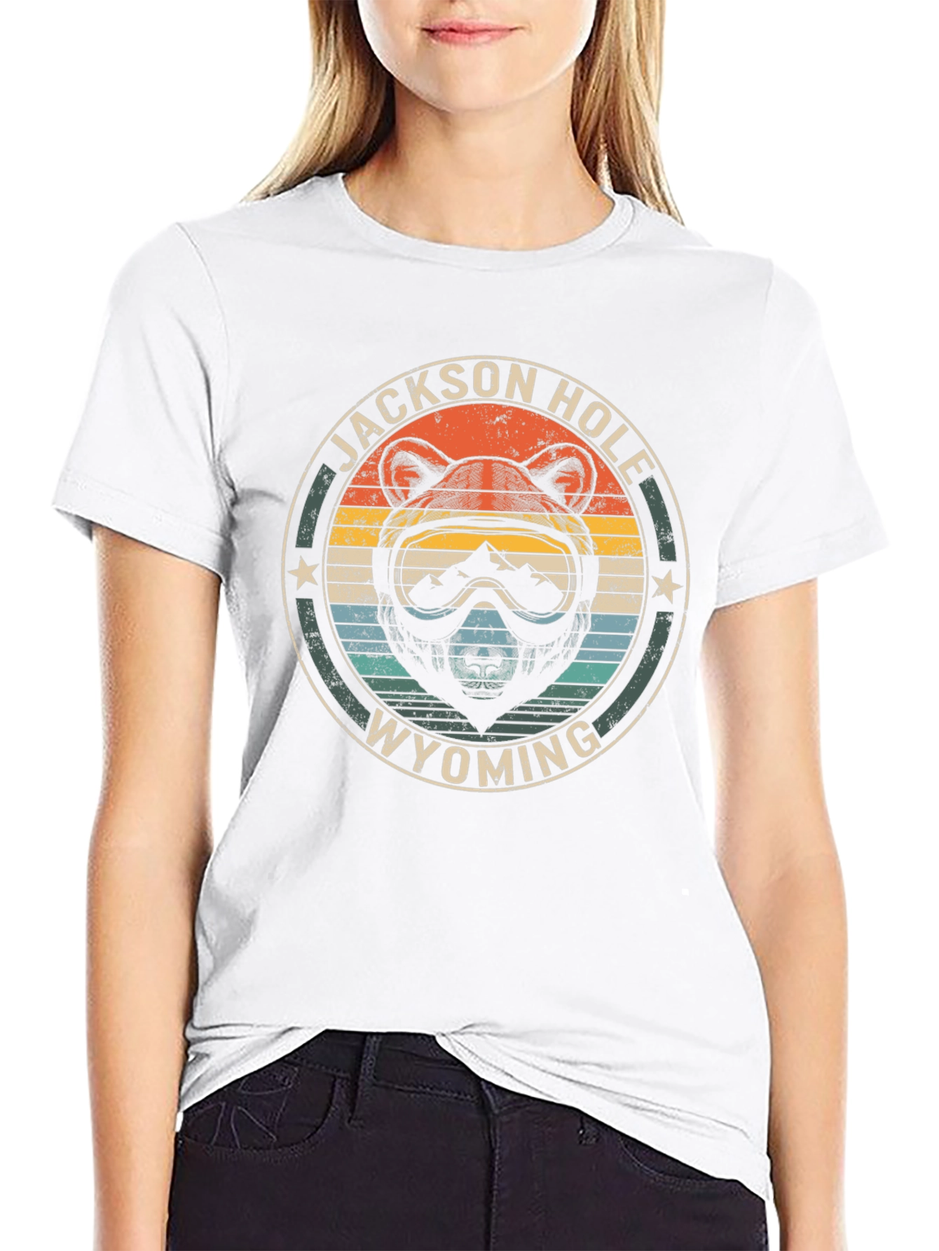 Jackson Hole Wyoming Bear Graphic Tee