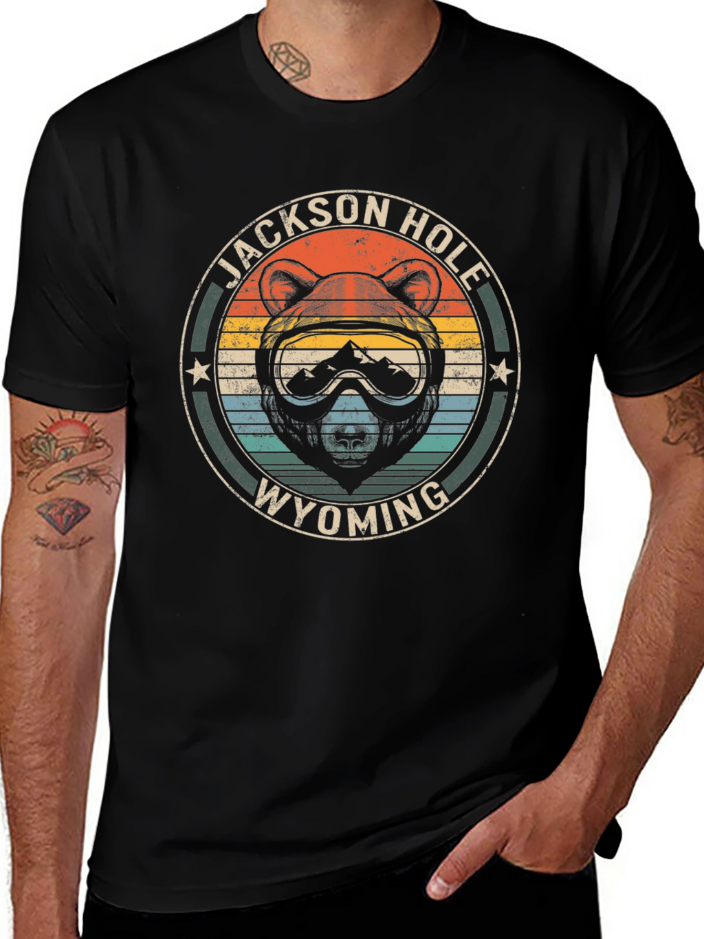 Jackson Hole Wyoming Bear Graphic Tee