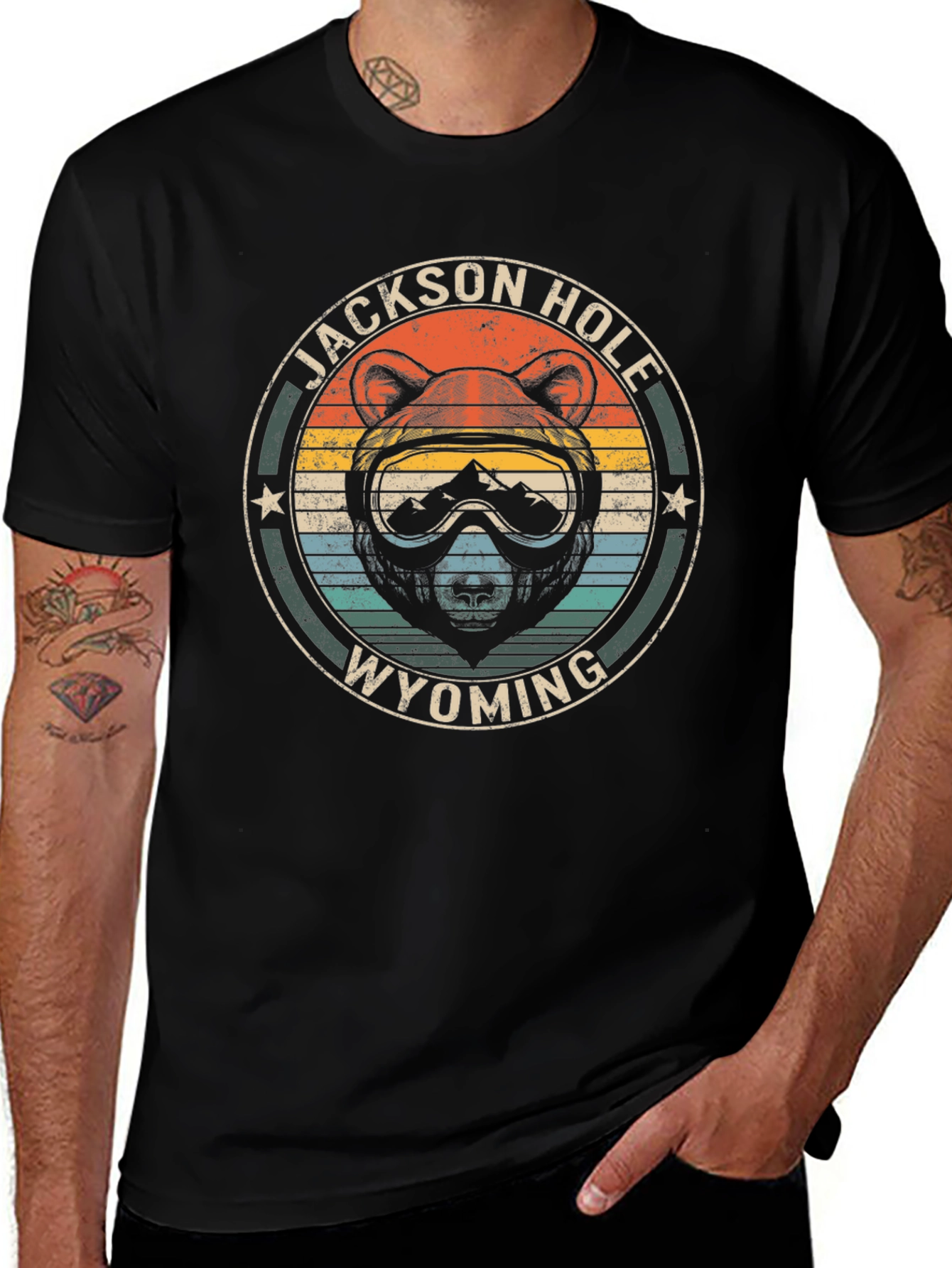 Jackson Hole Wyoming Bear Graphic Tee