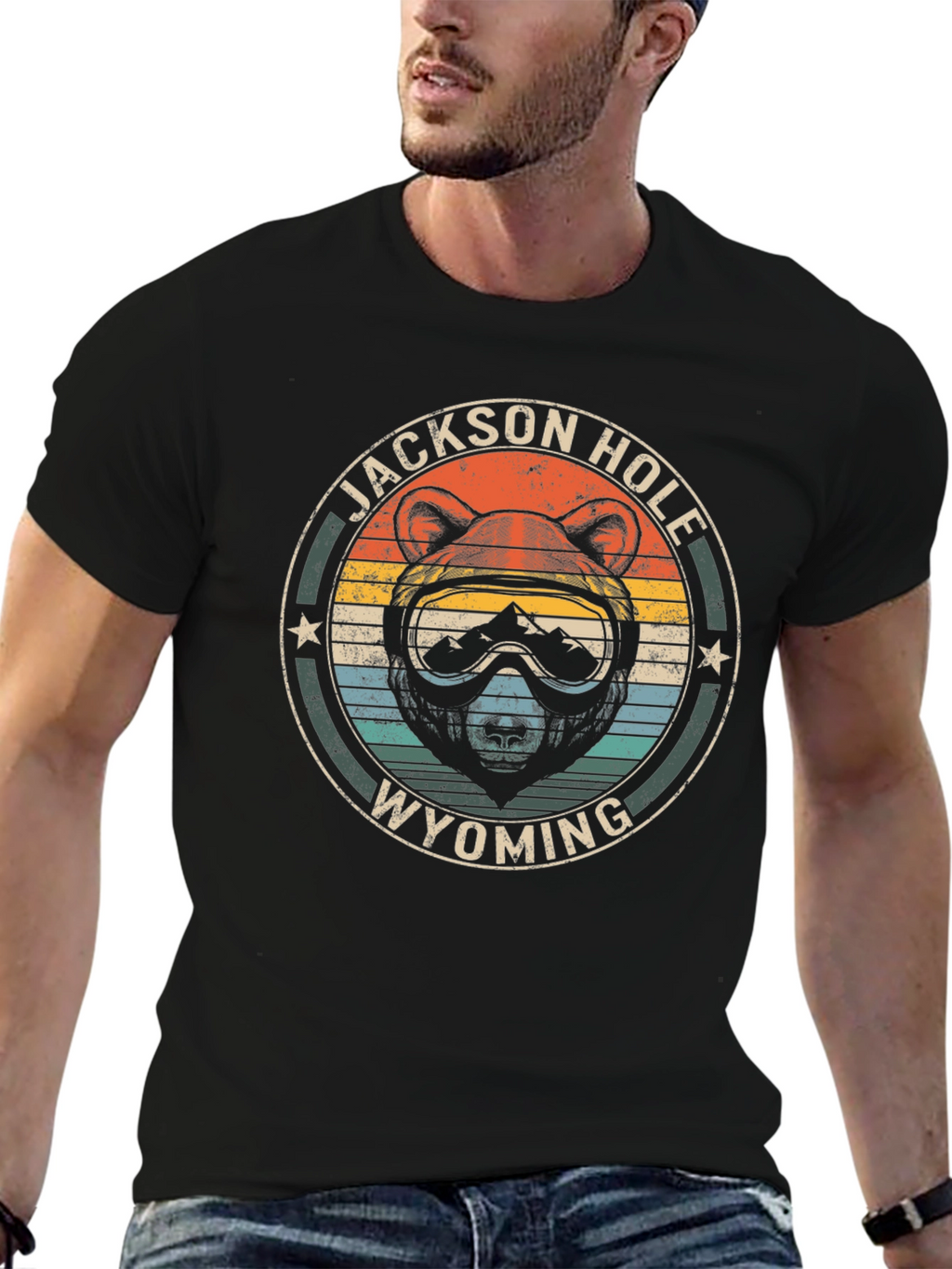Jackson Hole Wyoming Bear Graphic Tee