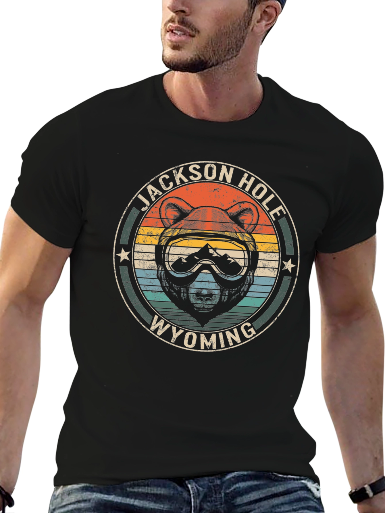 Jackson Hole Wyoming Bear Graphic Tee