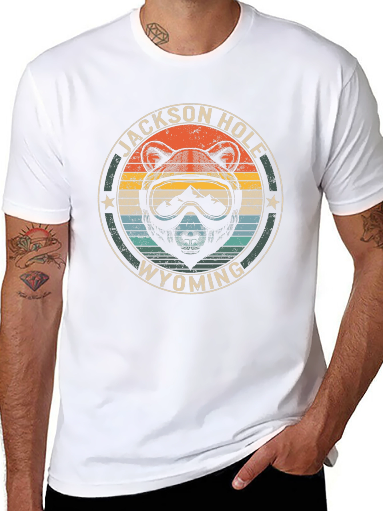 Jackson Hole Wyoming Bear Graphic Tee