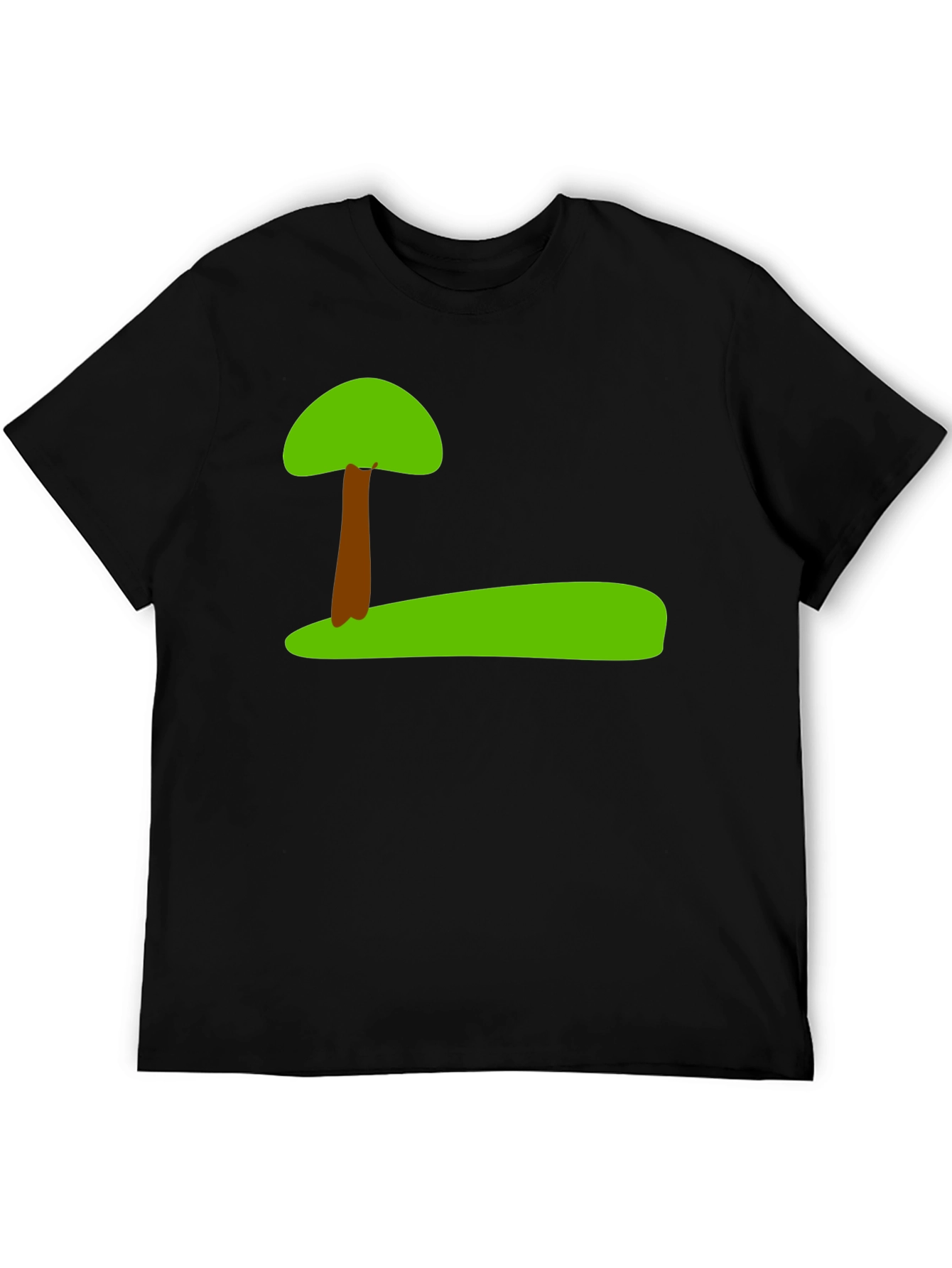 Nature Tree Graphic Black T-Shirt