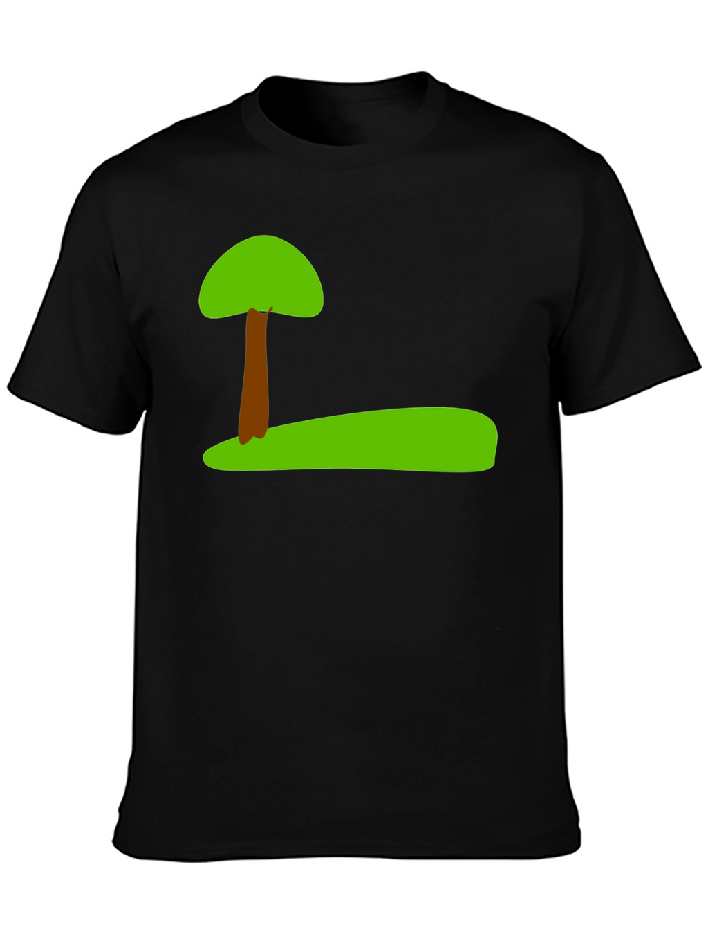 Nature Tree Graphic Black T-Shirt