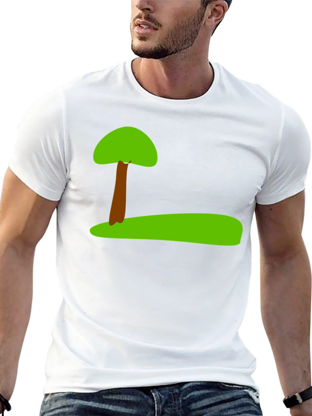 Nature Tree Graphic Black T-Shirt