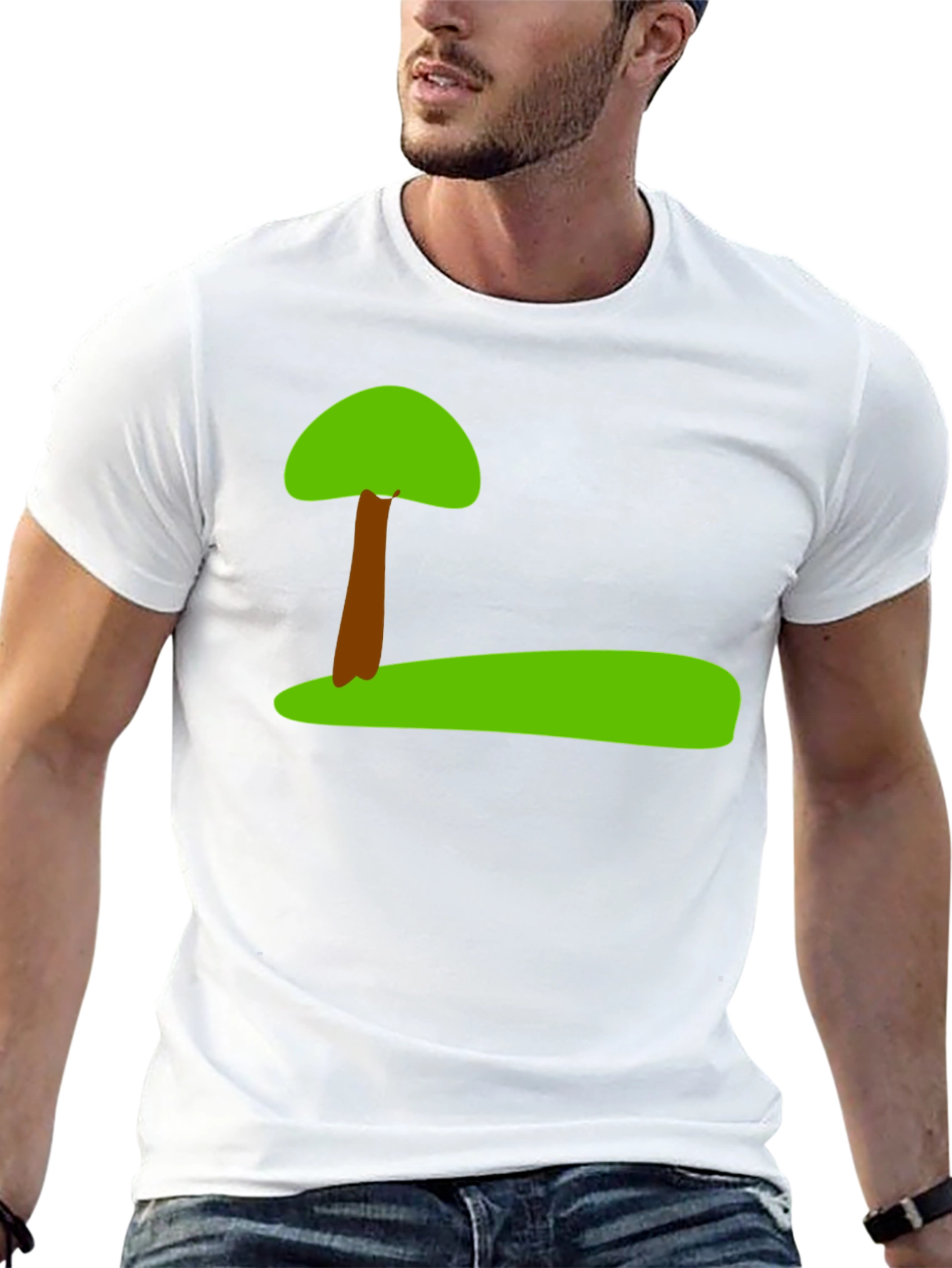 Nature Tree Graphic Black T-Shirt
