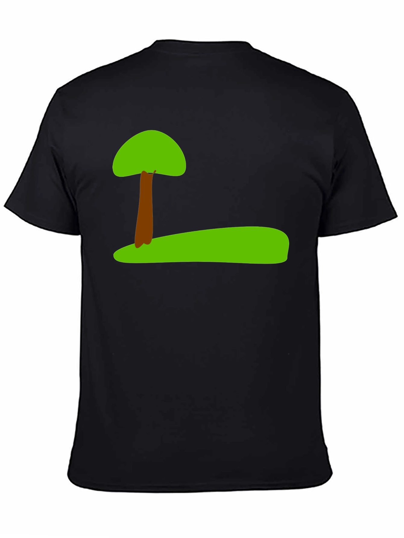 Nature Tree Graphic Black T-Shirt