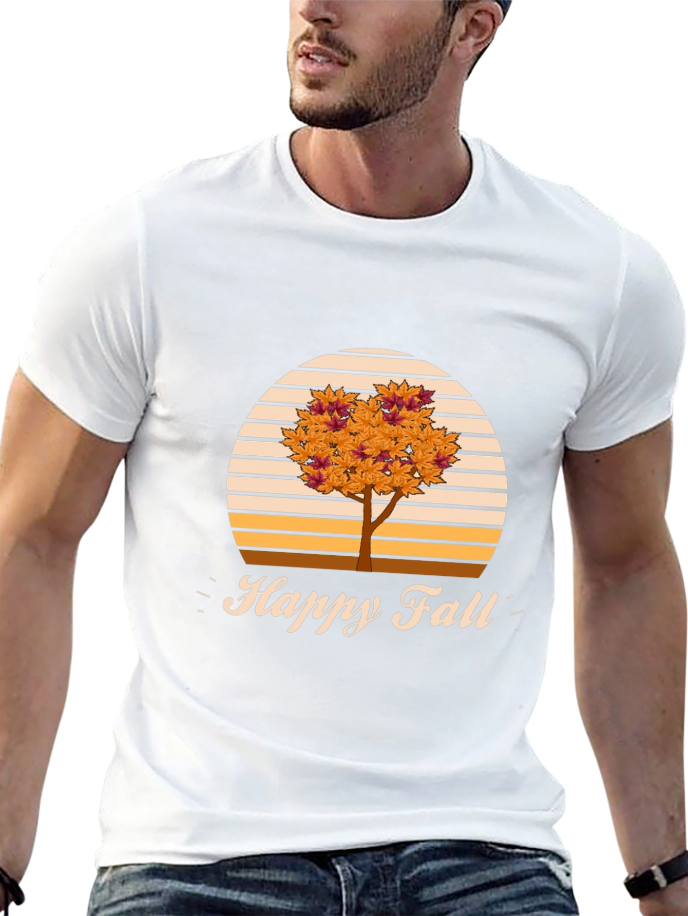 Happy Fall T-Shirt - Autumn Tree Design