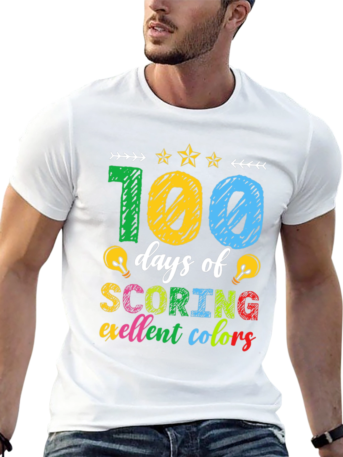 100 Days of School T-Shirt - Colorful Design