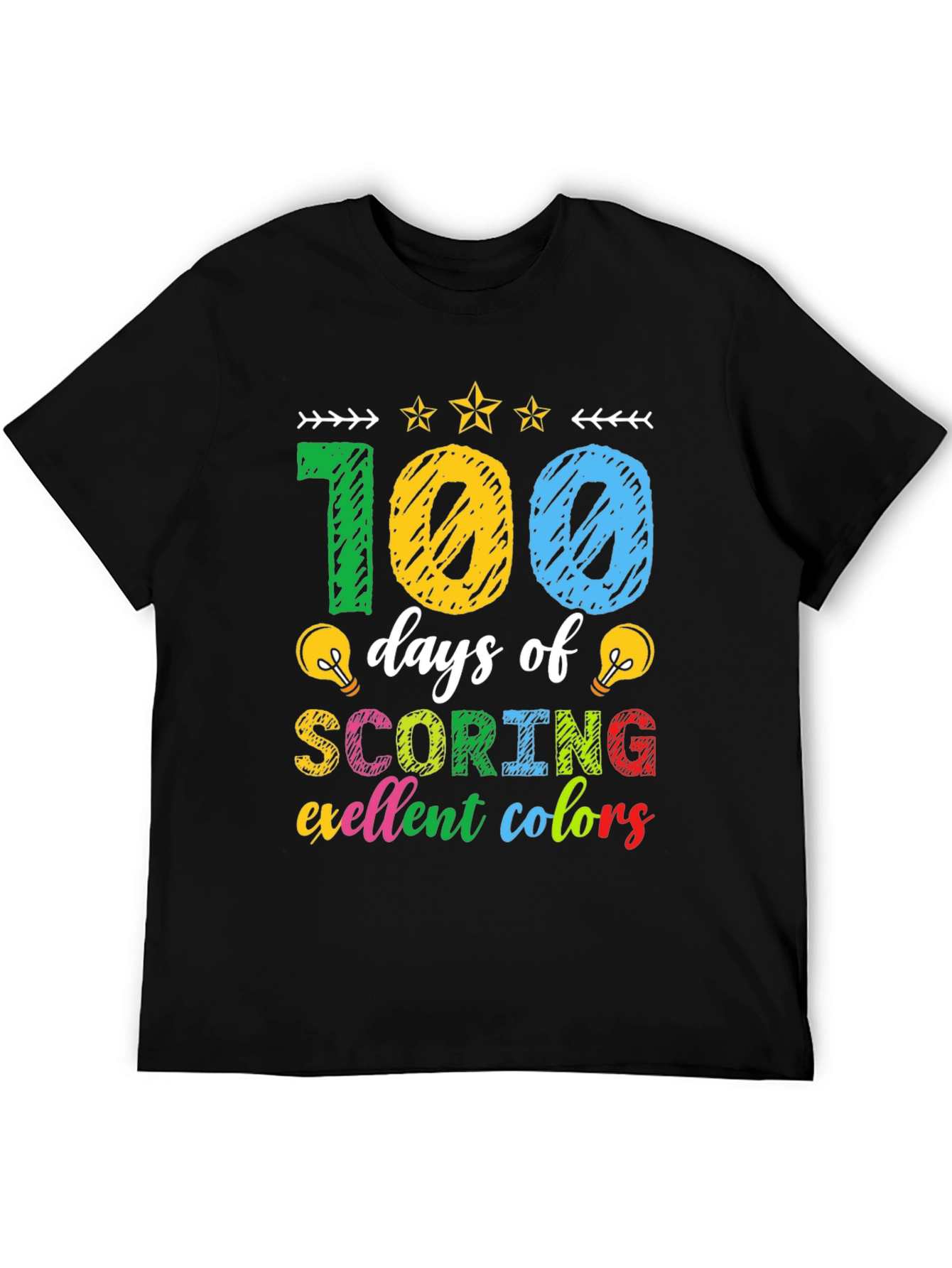 100 Days of School T-Shirt - Colorful Design