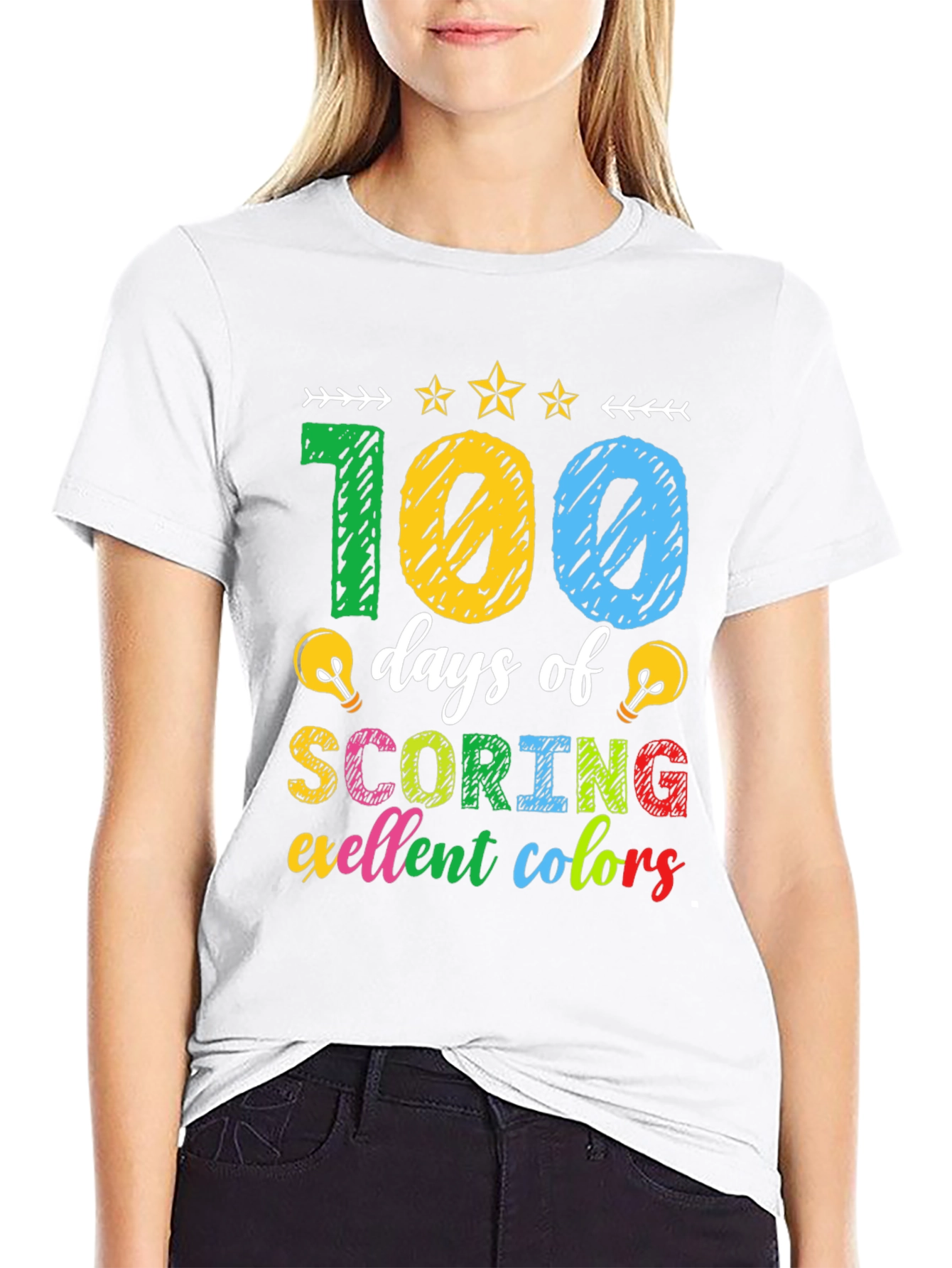 100 Days of School T-Shirt - Colorful Design