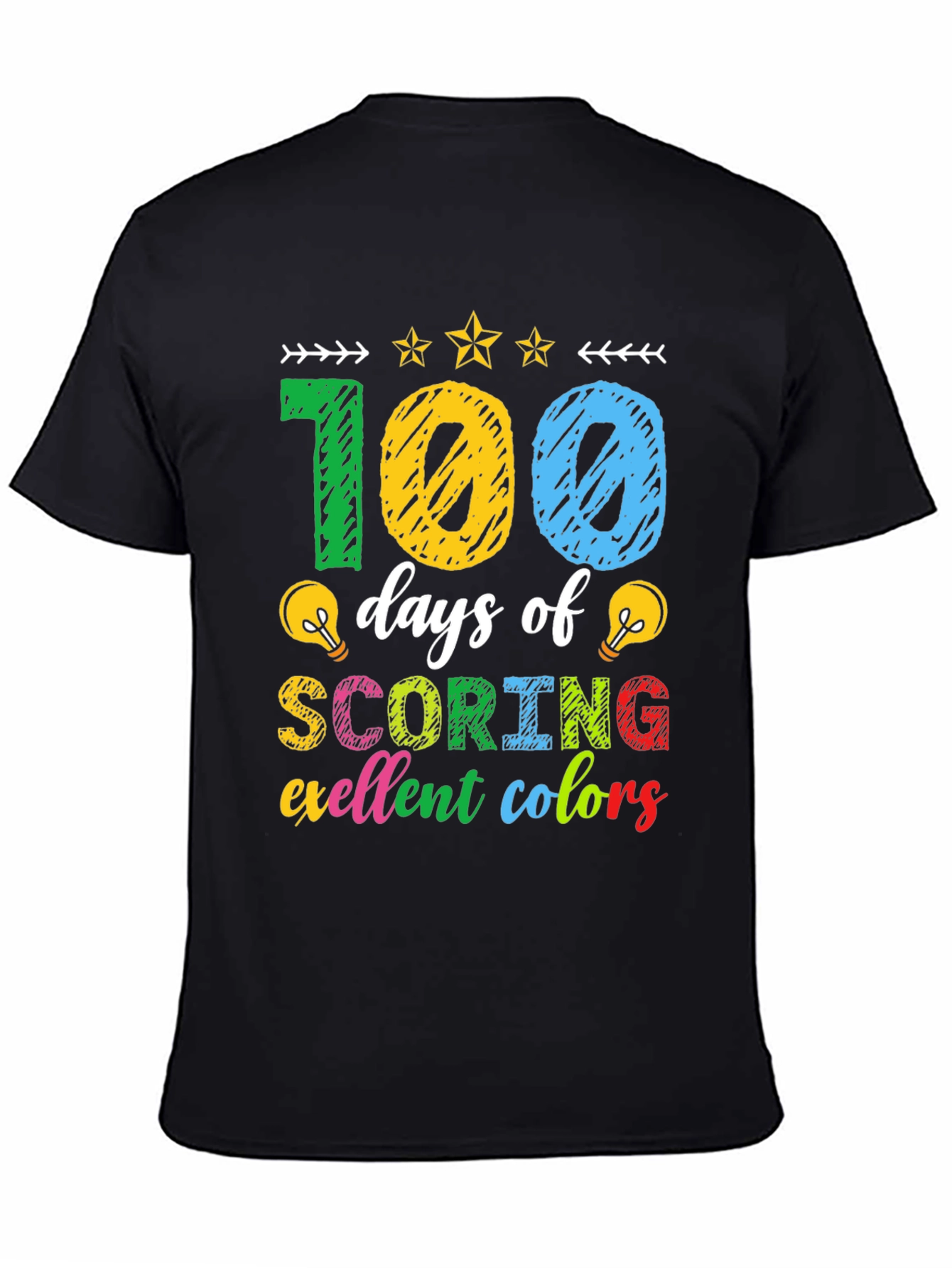 100 Days of School T-Shirt - Colorful Design