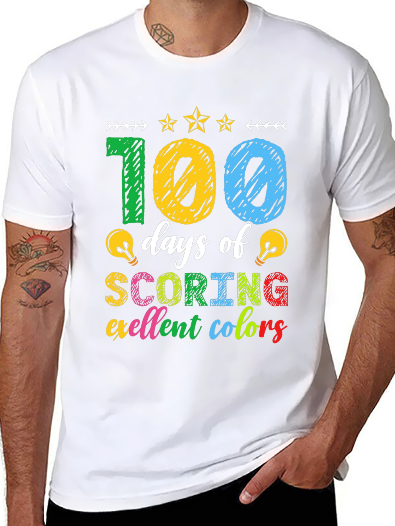 100 Days of School T-Shirt - Colorful Design