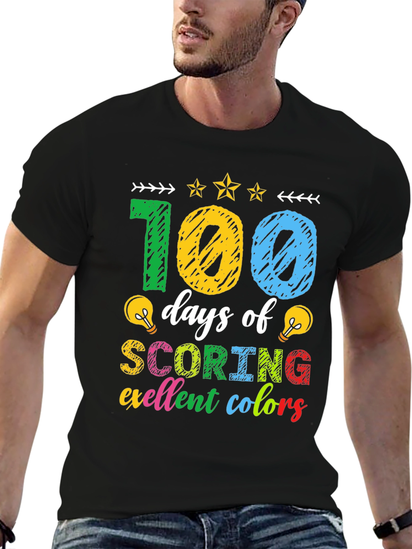 100 Days of School T-Shirt - Colorful Design