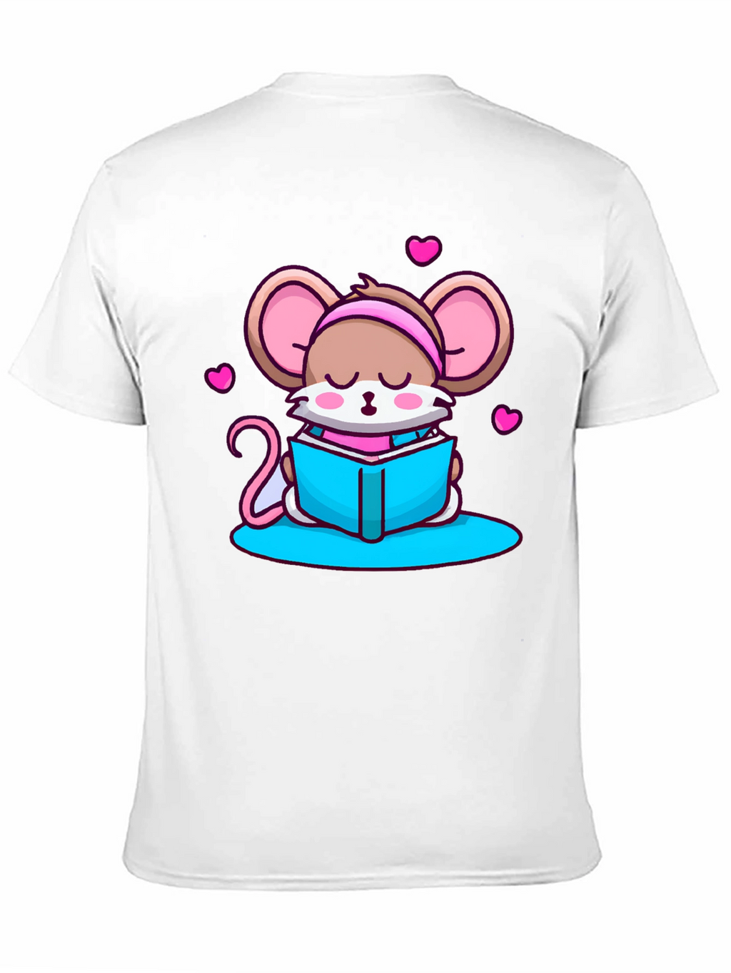 Cute Mouse Reading T-Shirt