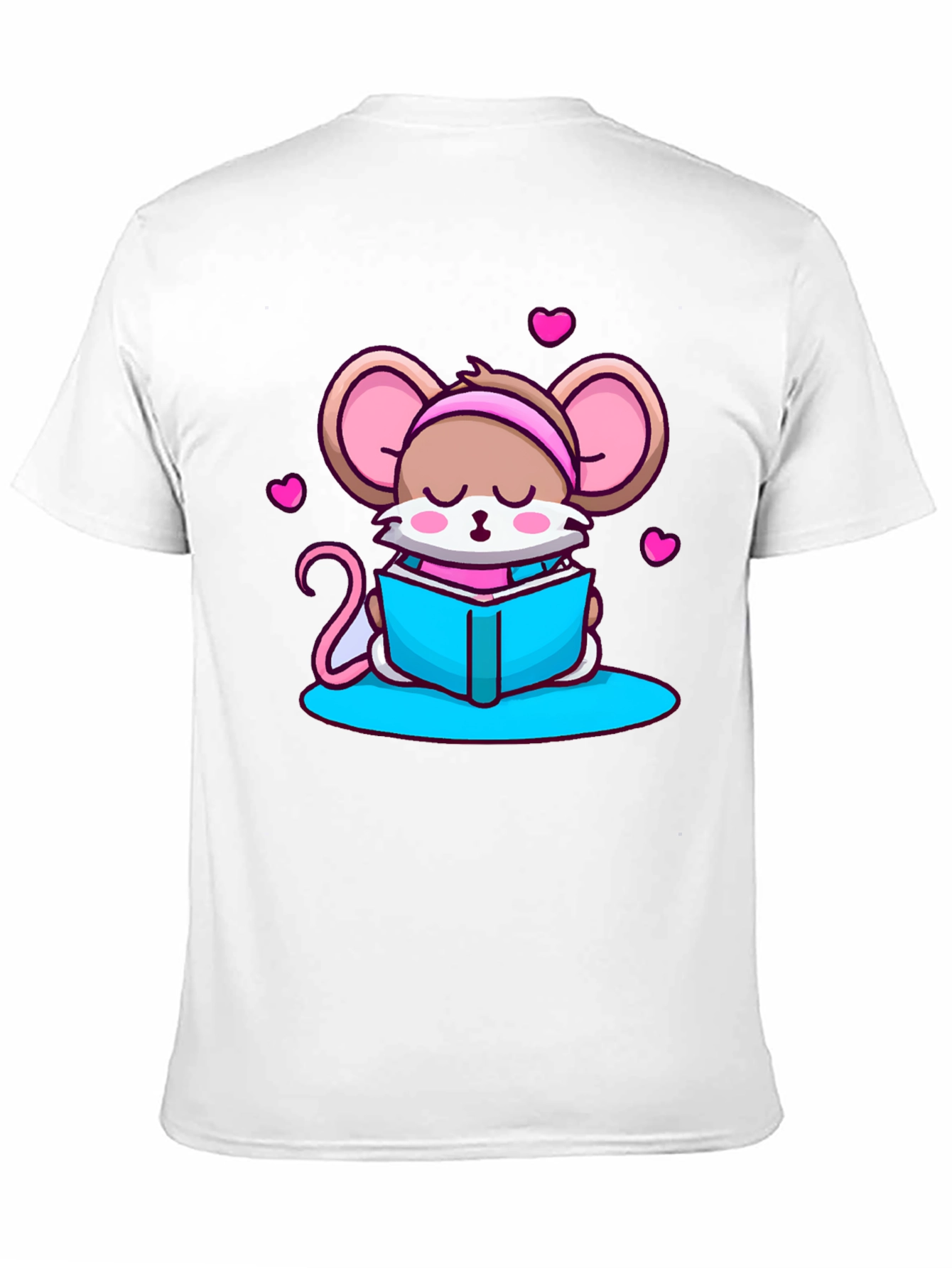 Cute Mouse Reading T-Shirt