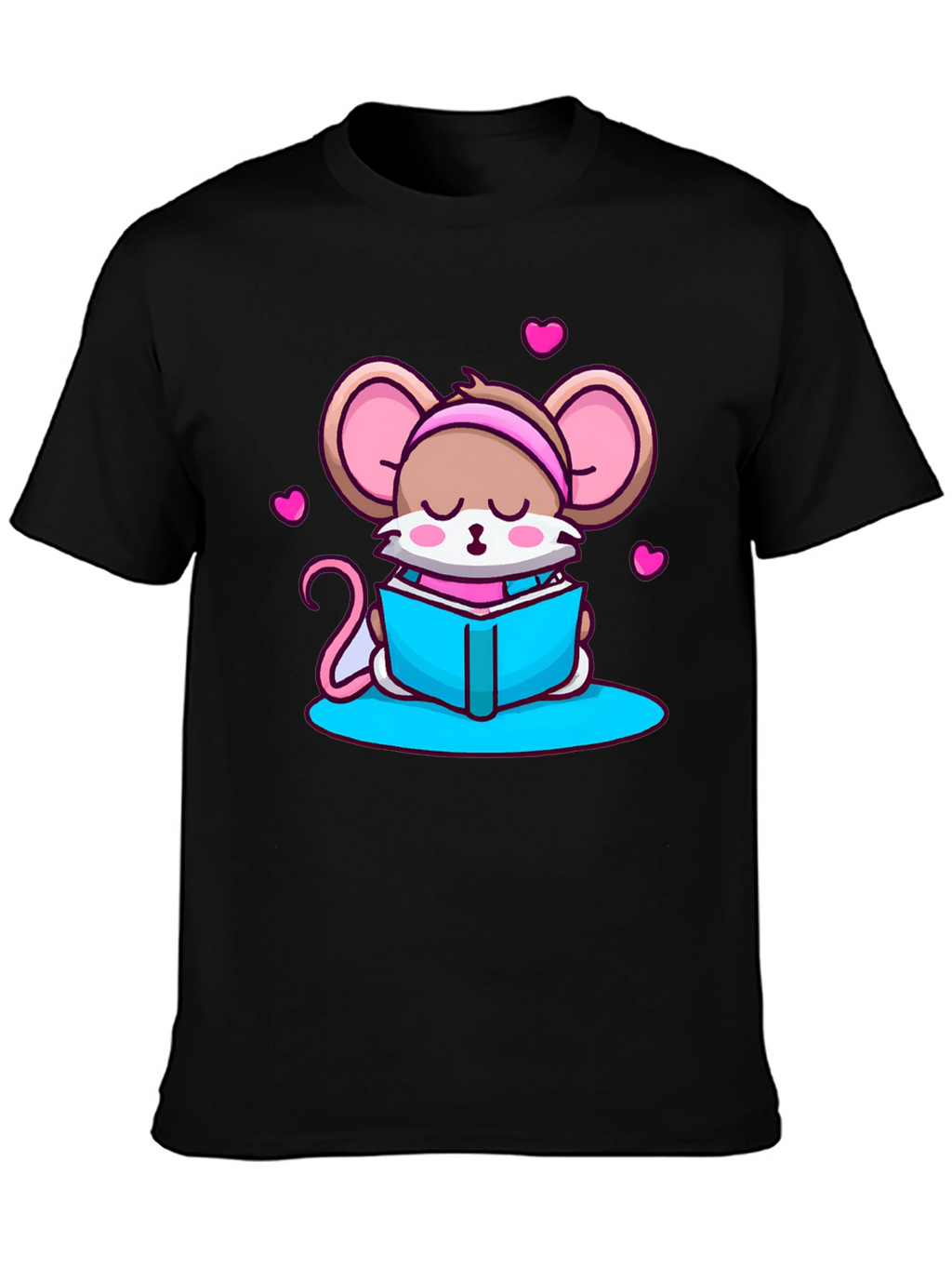 Cute Mouse Reading T-Shirt