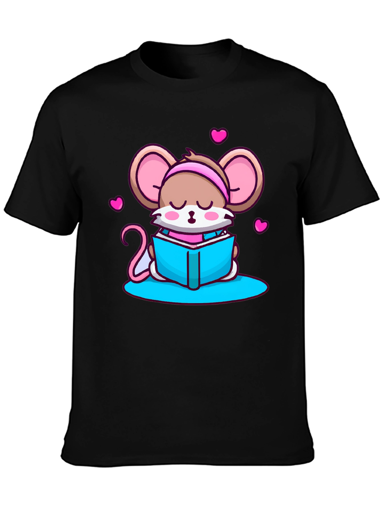 Cute Mouse Reading T-Shirt
