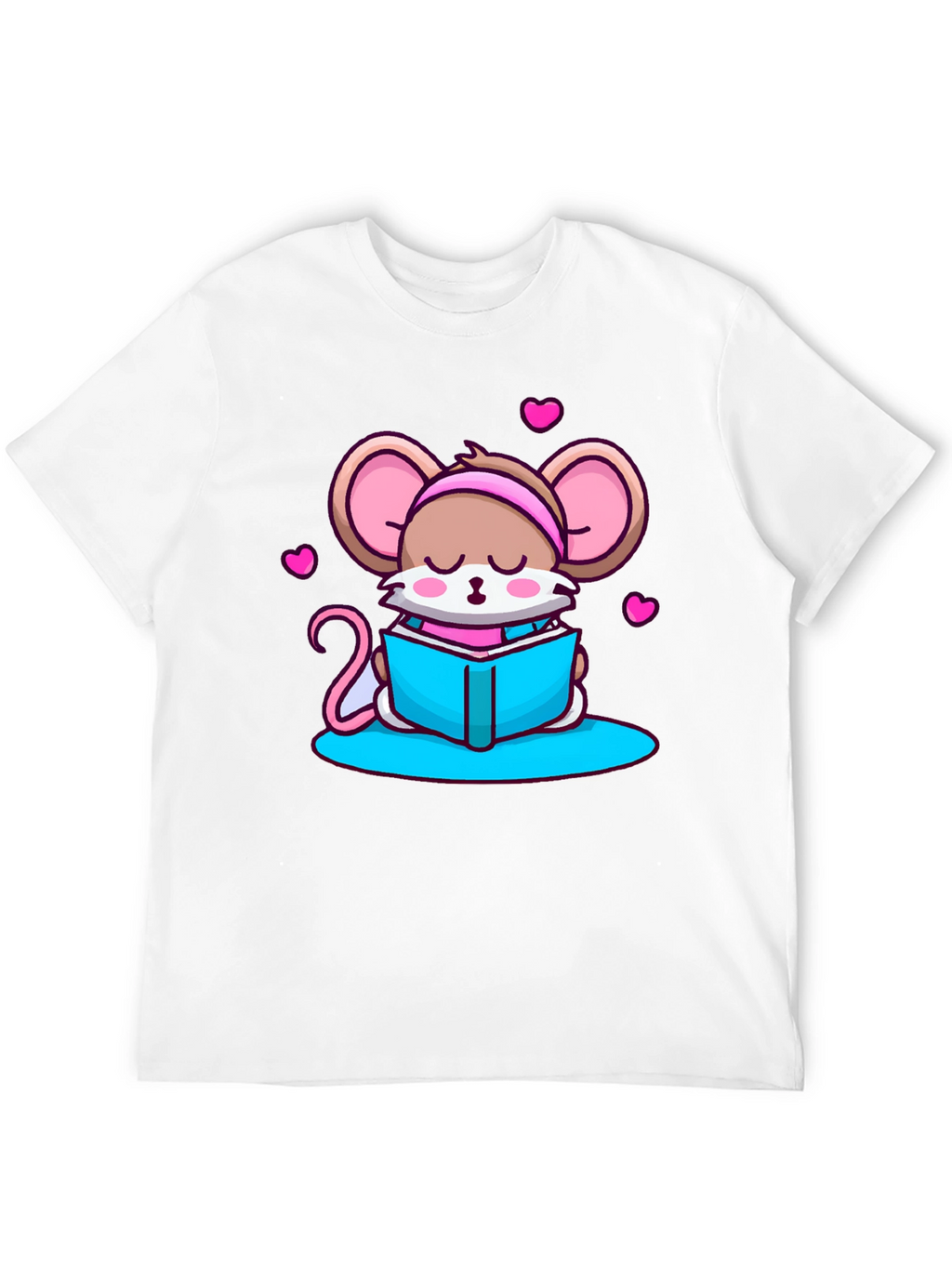 Cute Mouse Reading T-Shirt