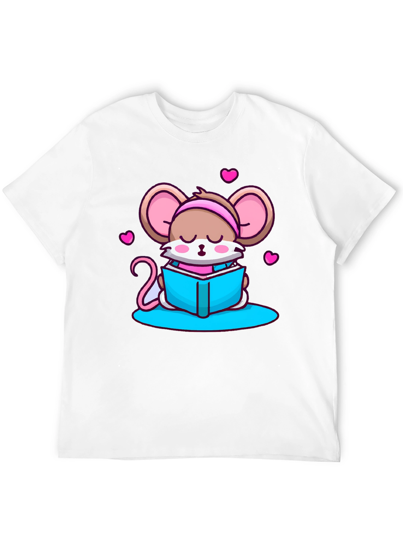 Cute Mouse Reading T-Shirt