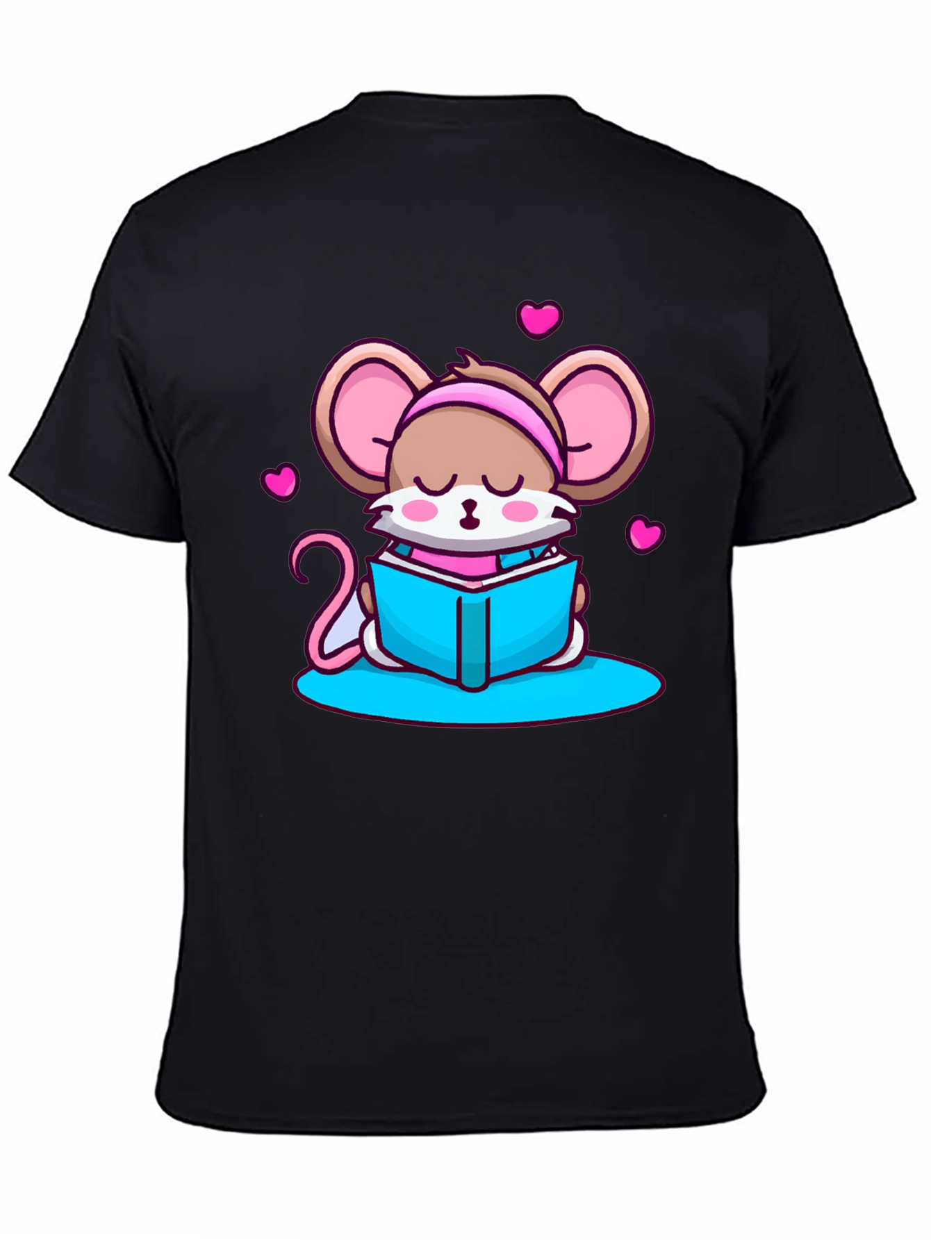 Cute Mouse Reading T-Shirt