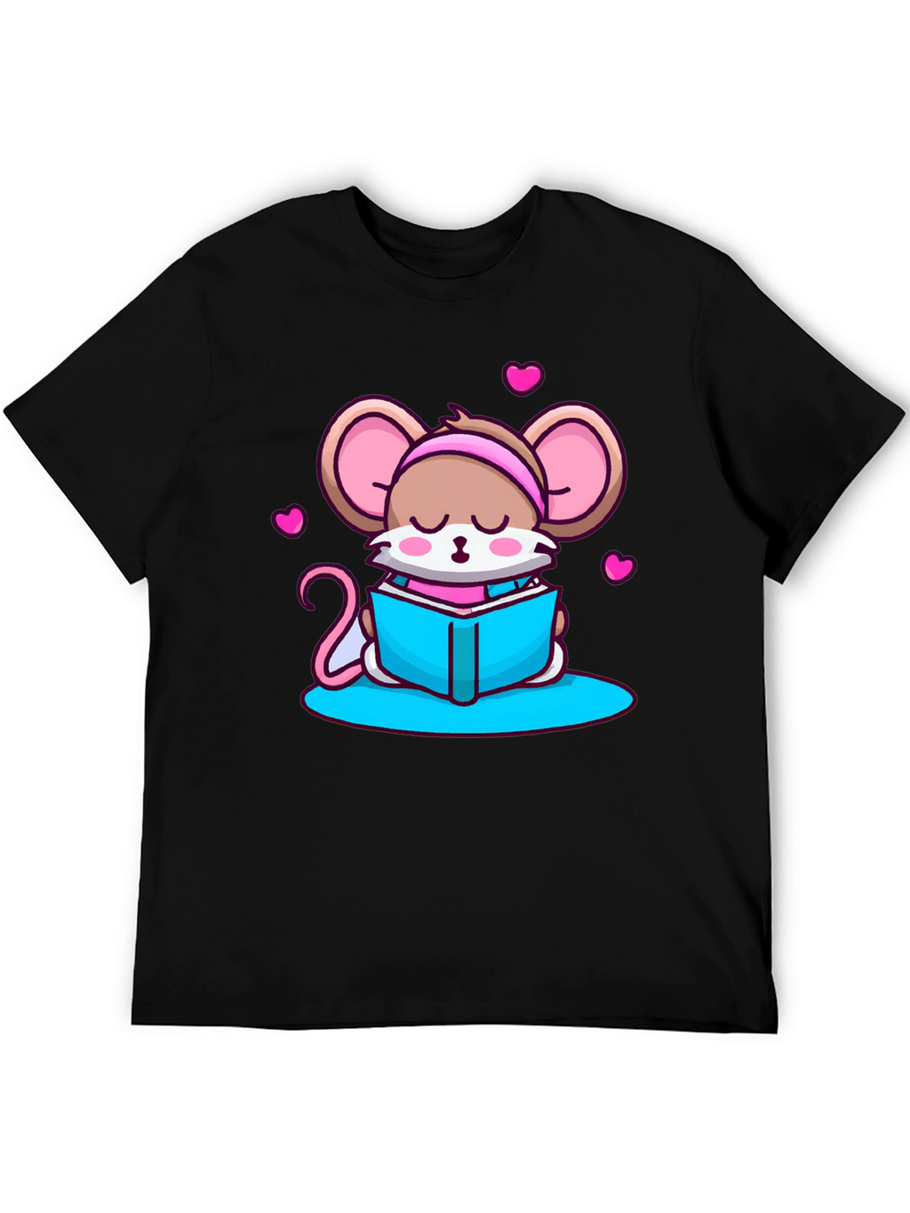 Cute Mouse Reading T-Shirt