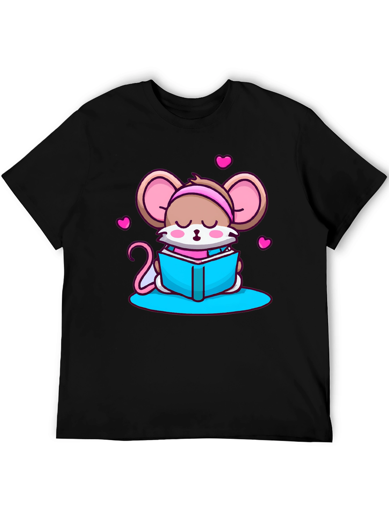 Cute Mouse Reading T-Shirt
