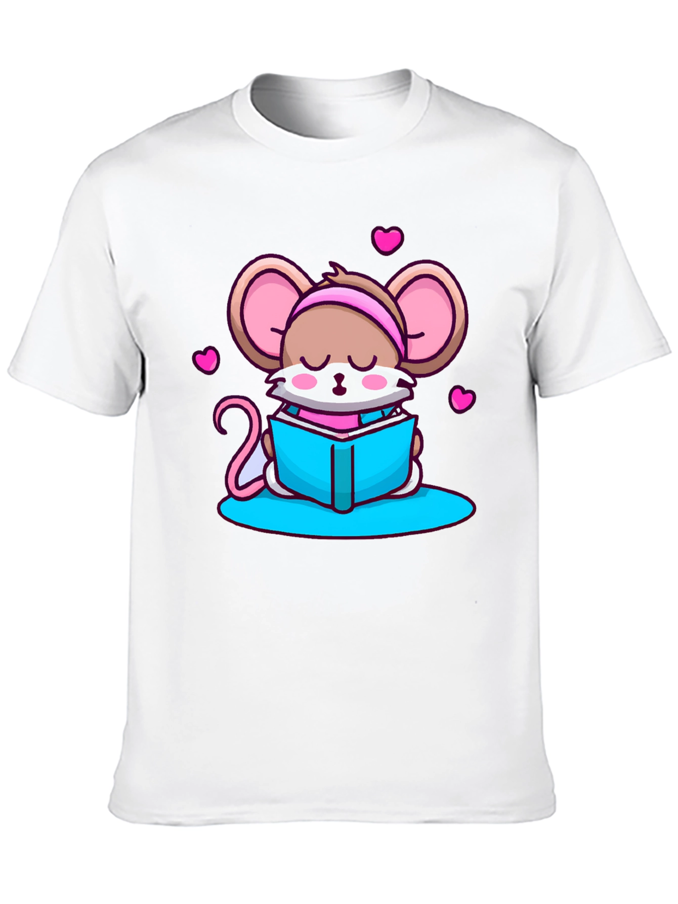 Cute Mouse Reading T-Shirt