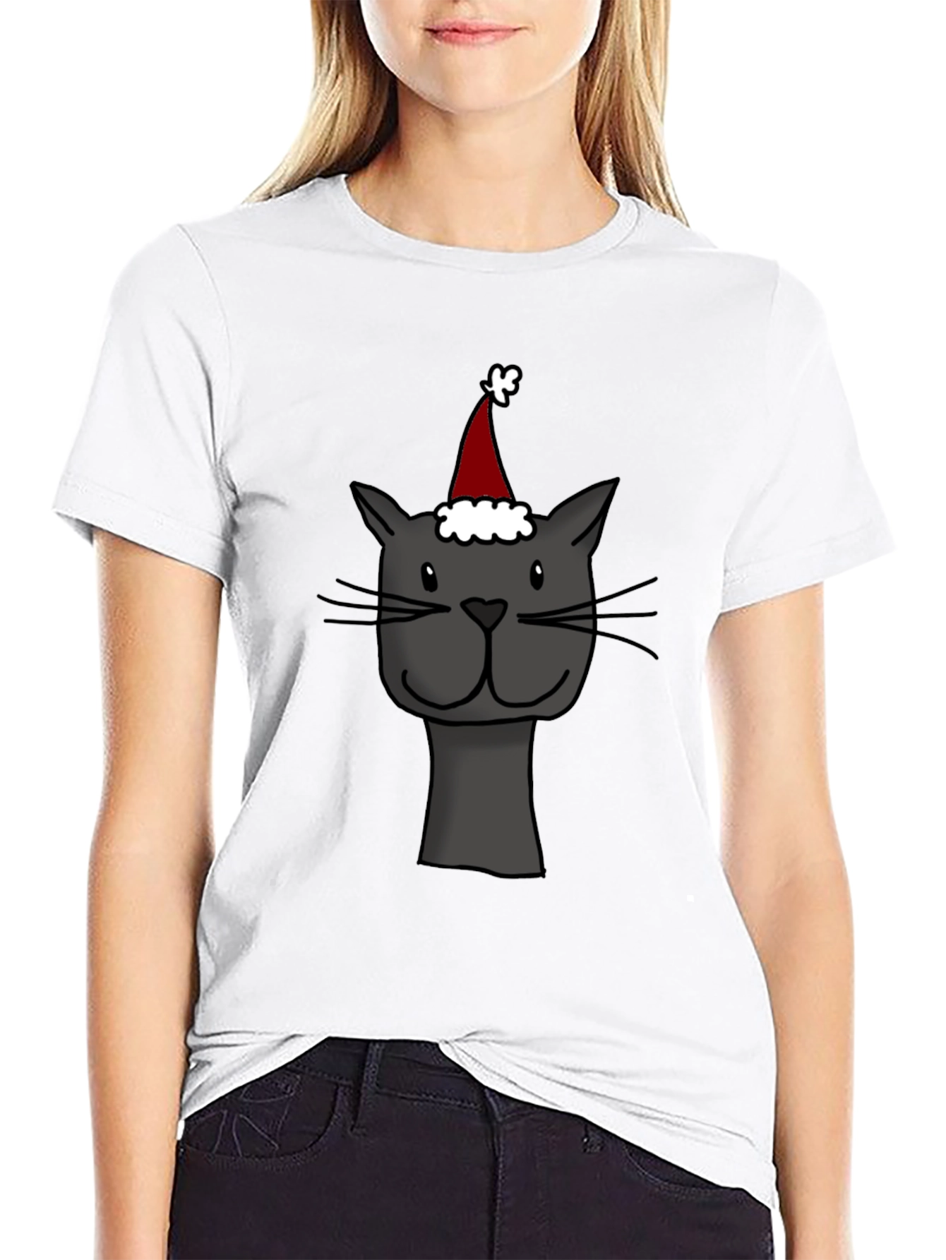 Festive Cat T-Shirt - Holiday Cheer